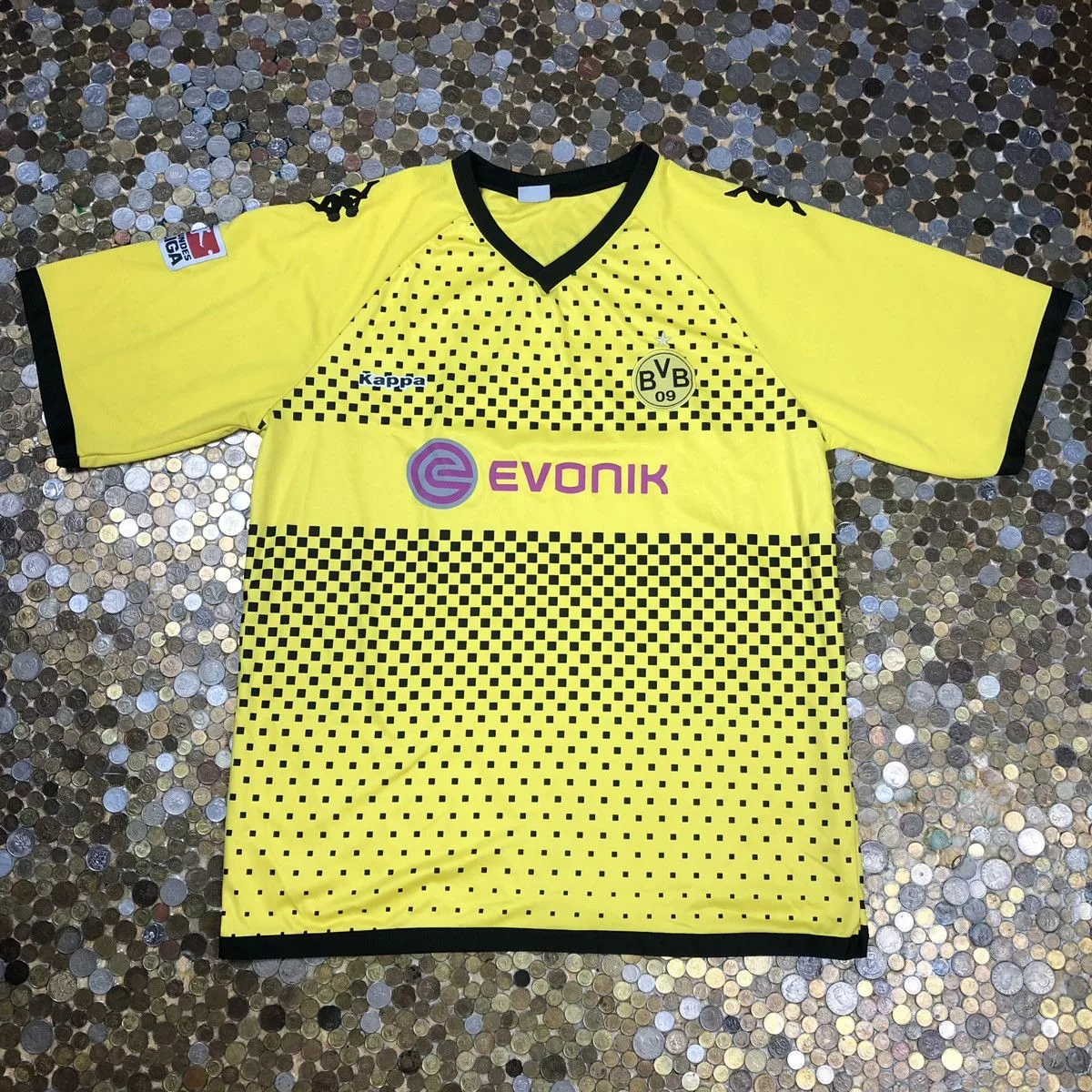 Kappa Short Sleeve T Shirts Kappa Borussia Dortmund v neck t-shirt Yellow