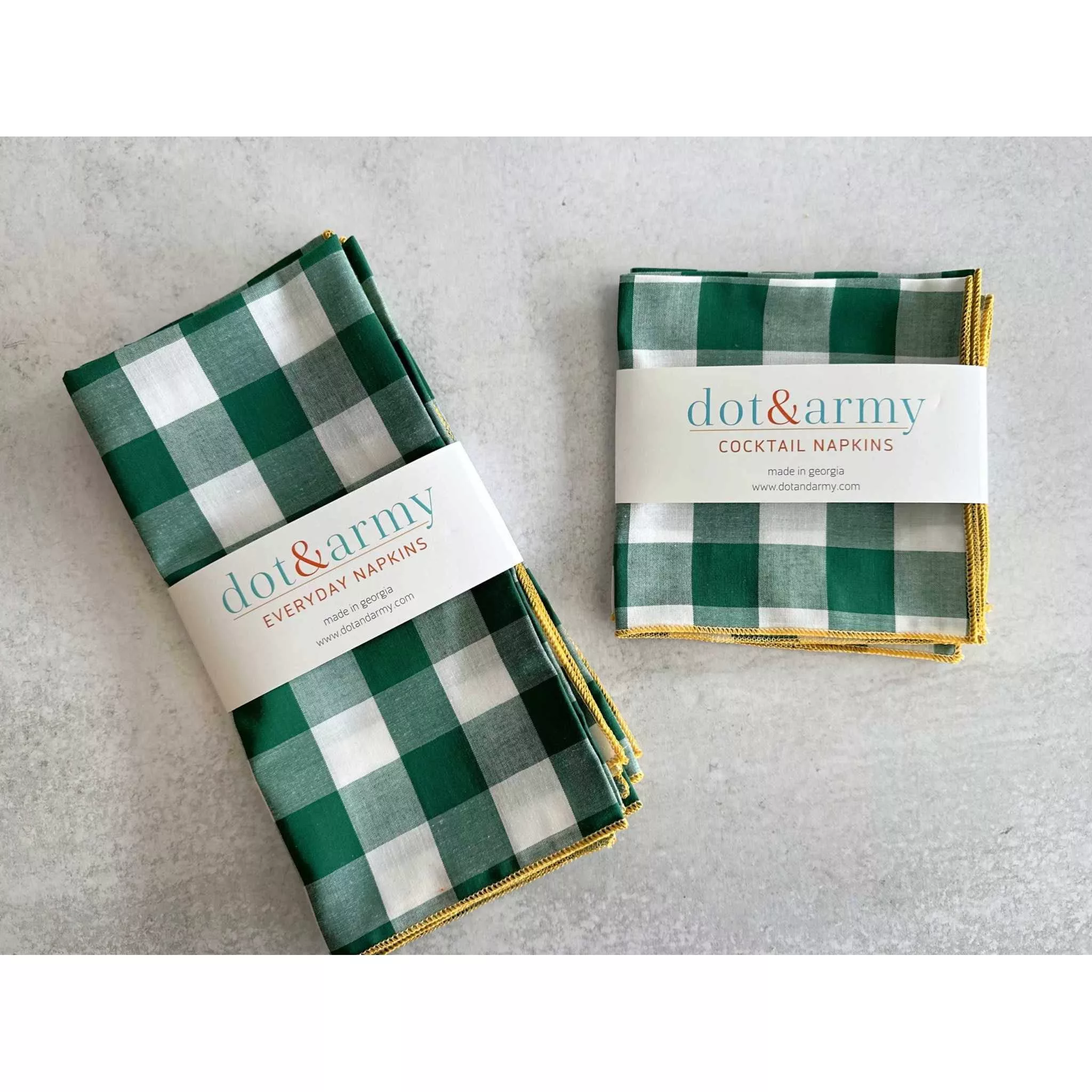 Gingham Check Cloth Napkins Set - Curated Home Decor