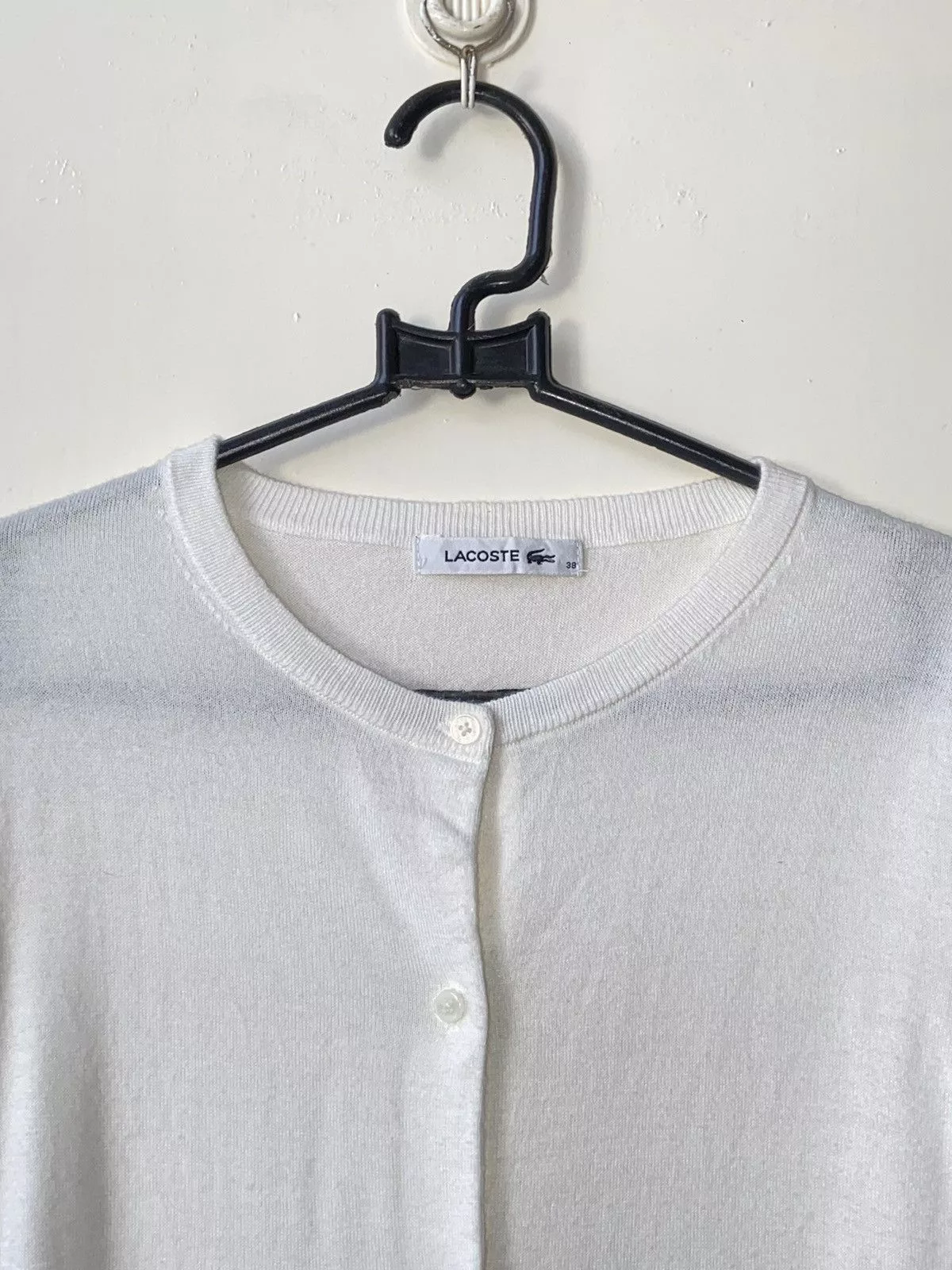 Lacoste Light Jackets LACOSTE White Cardigan
