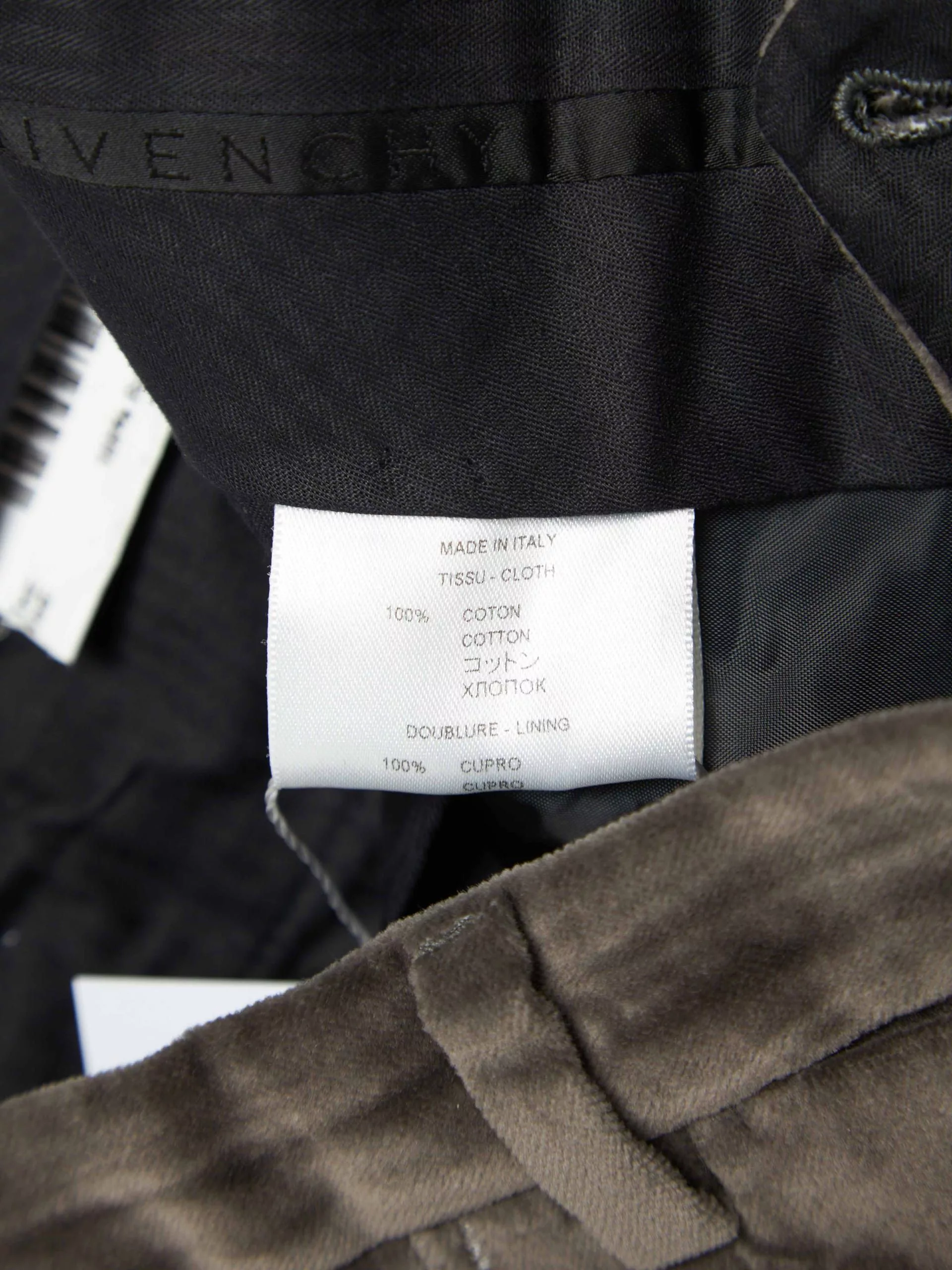 Givenchy Casual Pants Givenchy Gray Velvet Suit Trousers