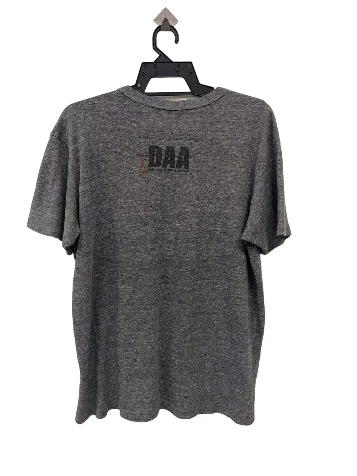 Marc Jacobs Short Sleeve T Shirts Marc Jacobs × Playboy Marc Jacobs Playboy Designer Against Aids Rayon Blend Shirt Gray