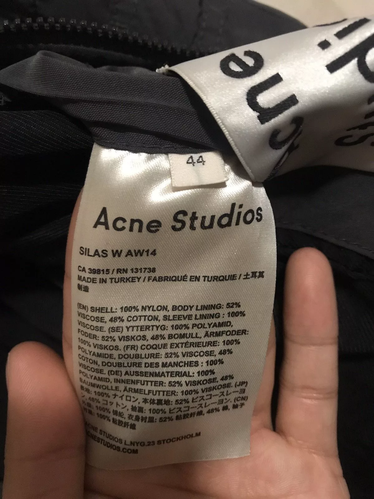 Acne Studios Bombers Acne Studios Silas Jacket Gray