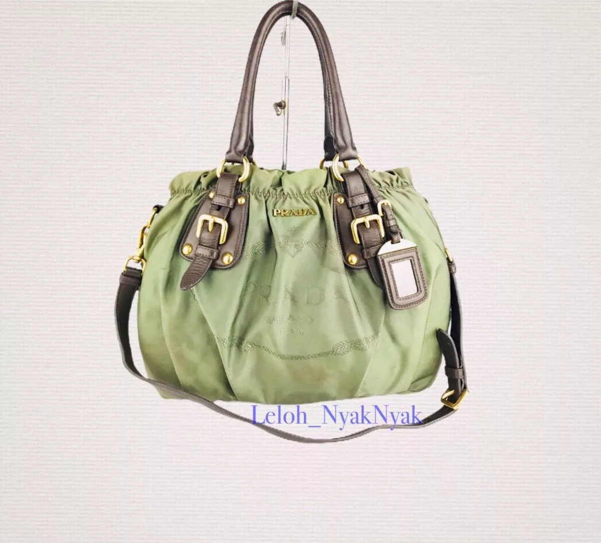 Prada Bags Luggage ❌Last Drop❌Authentic Prada nylon Tusetto two way handbag Green