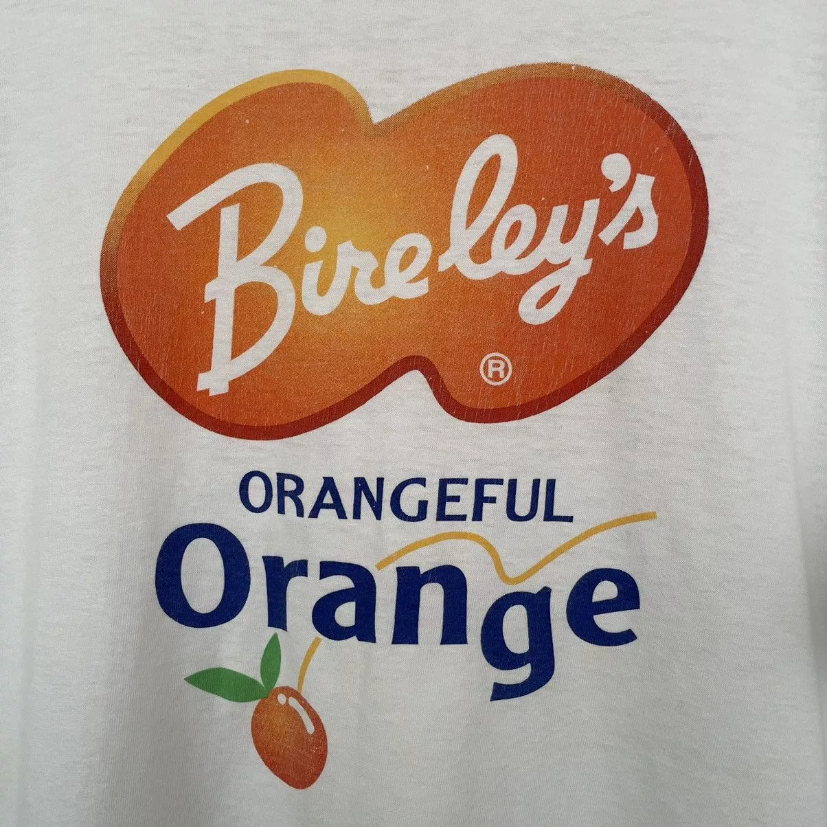 Vintage Short Sleeve T Shirts Vintage 90s Bireley's Orange Soft Drink Promo T Shirt White