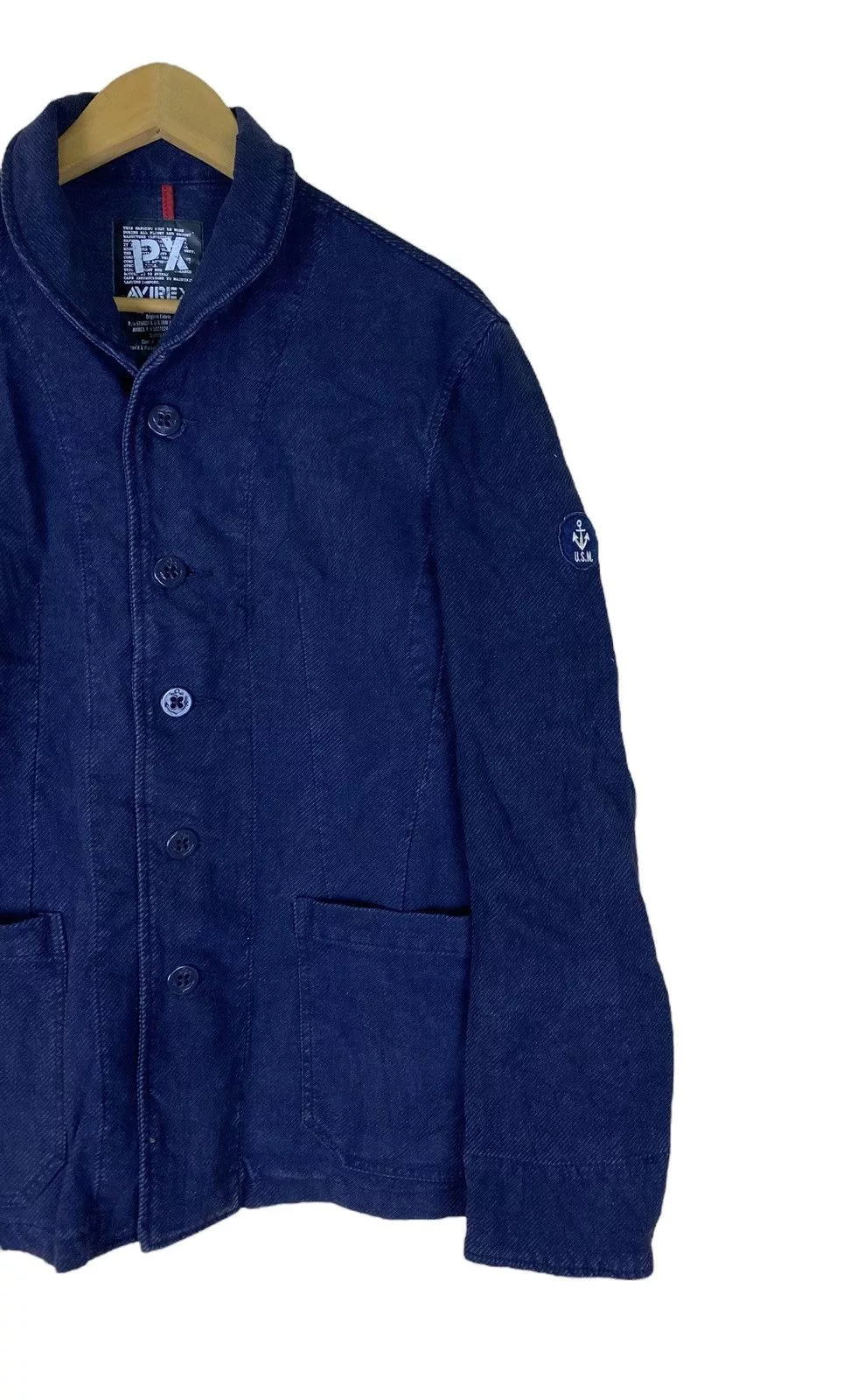 Avirex Light Jackets USN Avirex Corduroy Light Jacket Blue