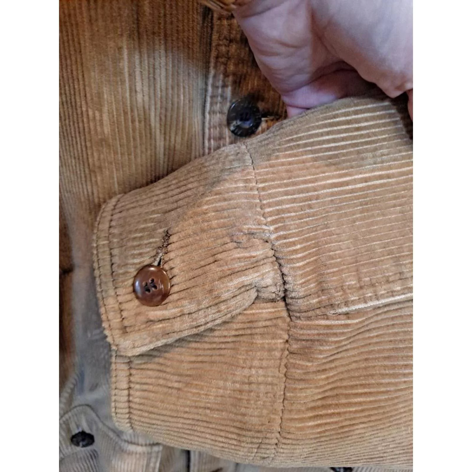 Chaps Light Jackets Chaps‎ Brown Corduroy Chore Jacket Flannel