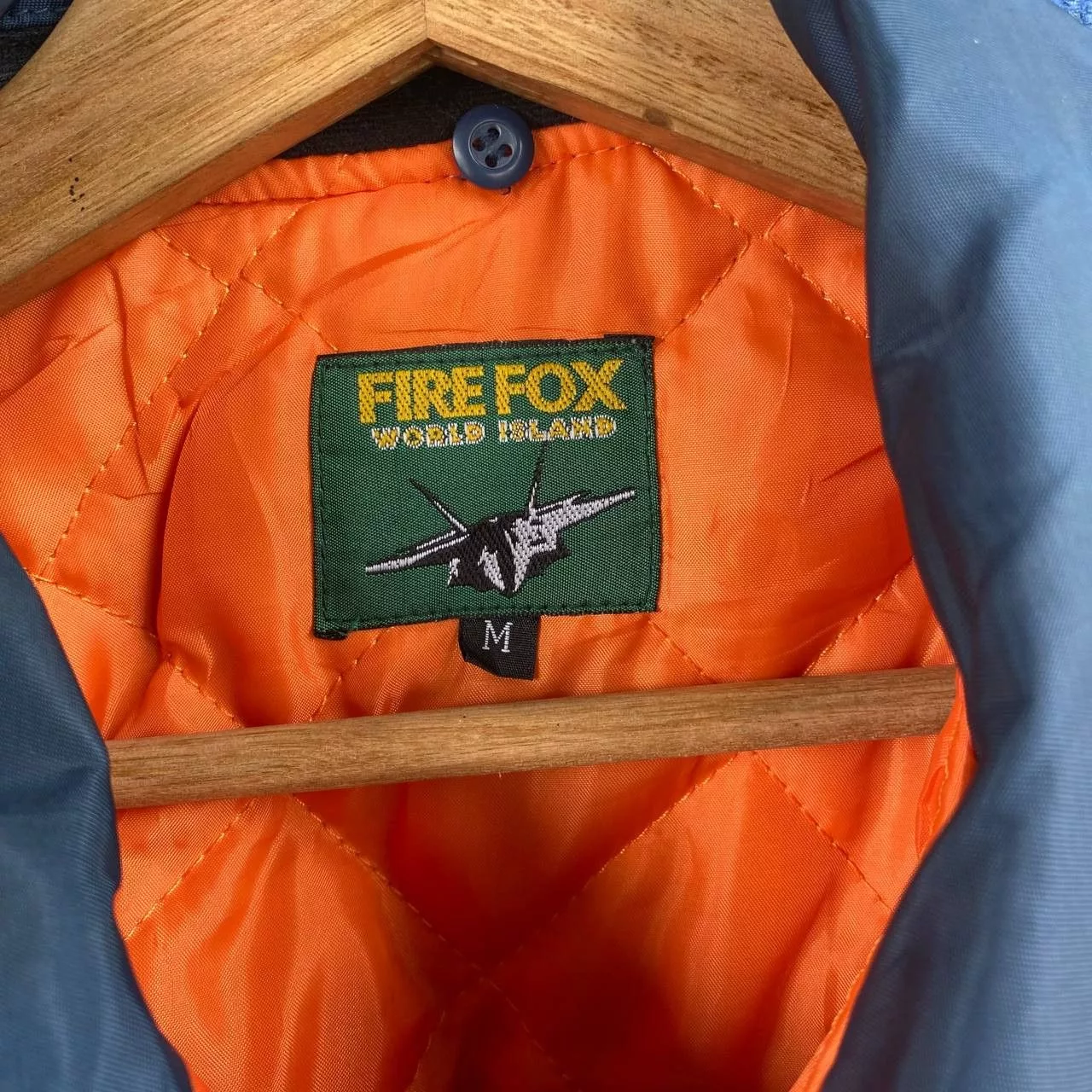 Vintage Bombers Vintage Fire Fox Bomber Jacket multi pocket Sun Faded