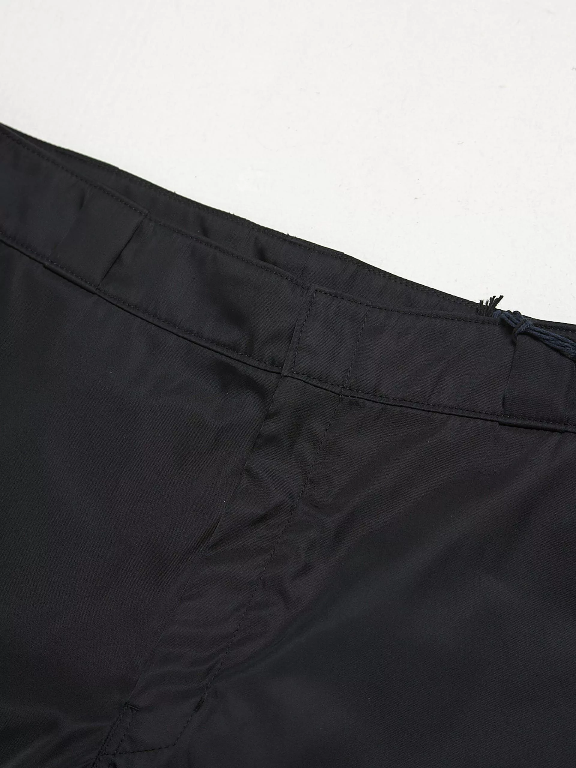 Prada Shorts Prada Black Zipped Logo Patched Polyamide Shorts