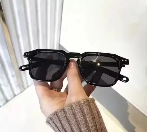 Electric Visual Glasses Electric Visual Black Hip Hop Retro Rectangular Clear Rim Sunglasess Streetwear