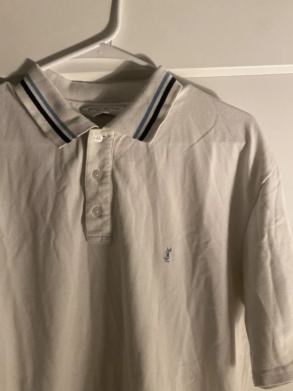 Designer Polos Designer × Saint Laurent Paris × Yves Saint Laurent Vintage Yves Saint Laurent Polo White