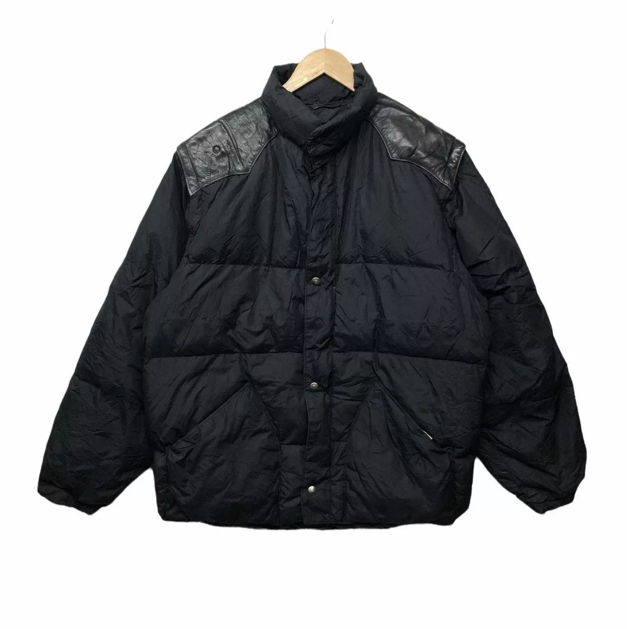 Schott Bombers Schott × Vintage Vintage Schott Down Jacket Vest Jacket Black