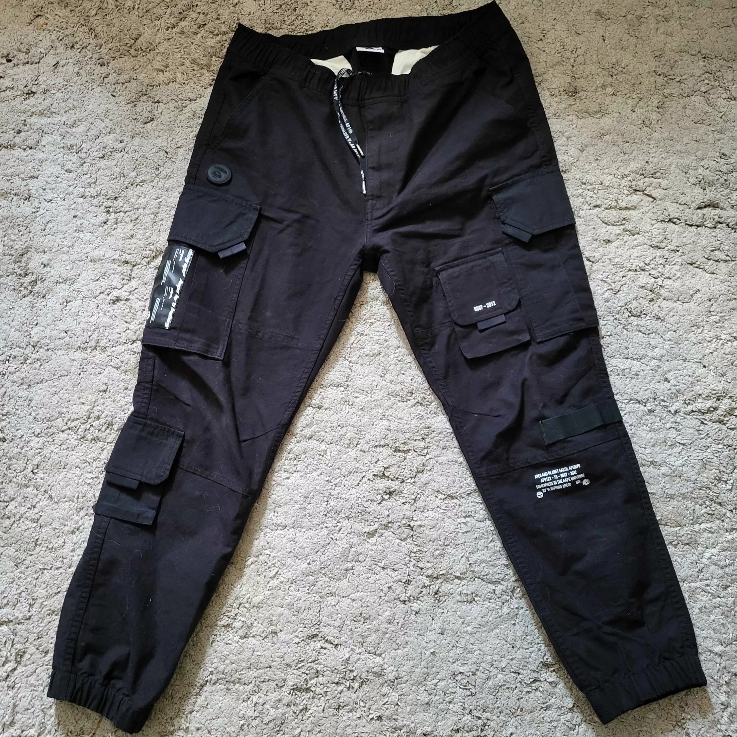 Aape Sweatpants Joggers AAPE Cargo Pants Black