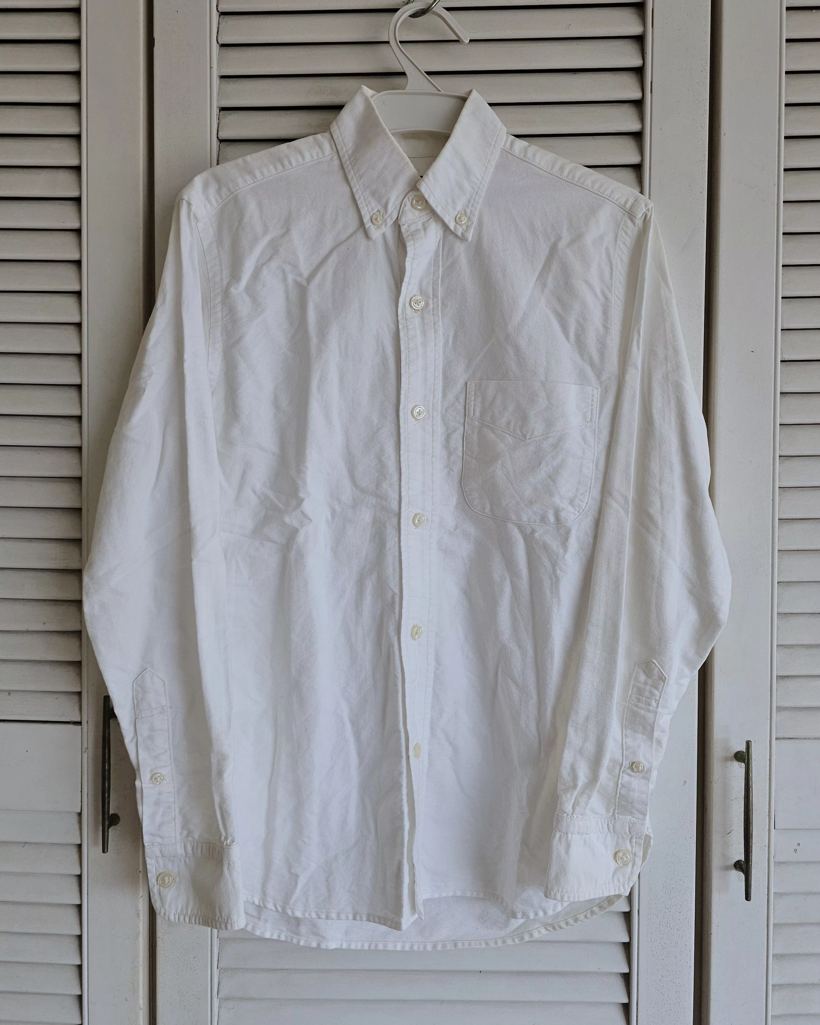 Sugar Cane Shirts Button Ups Sugar Cane Long Sleeve Oxford White