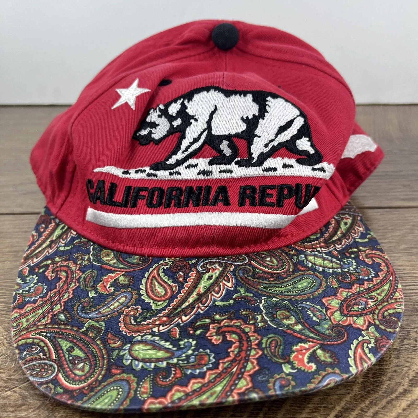 Other Hats Other California Republic Hat Red Cali Bear Red Hat Adjustable Sna