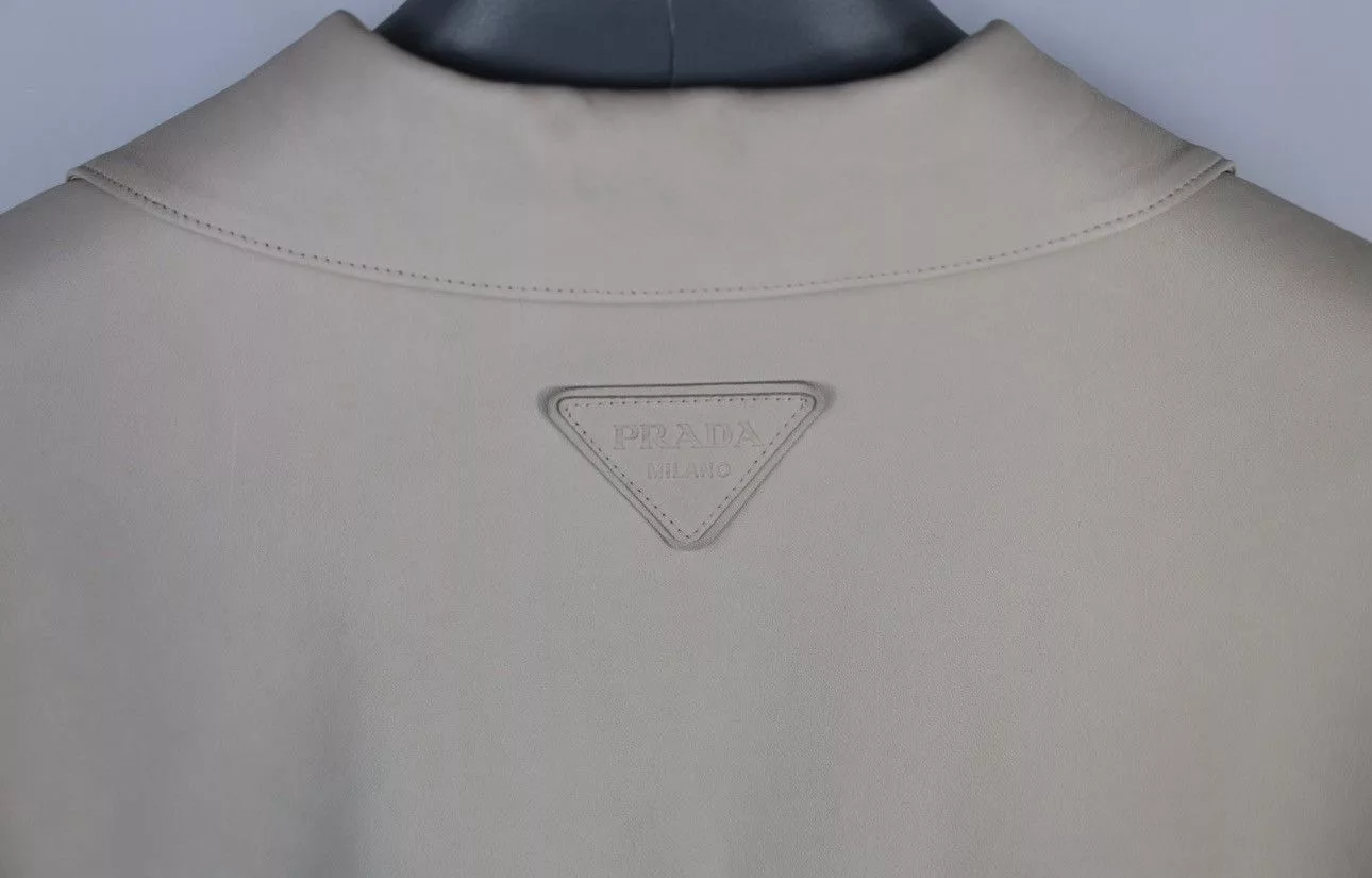 Prada Shirts Button Ups PRADA CAMICIA LEATHER SHIRT White