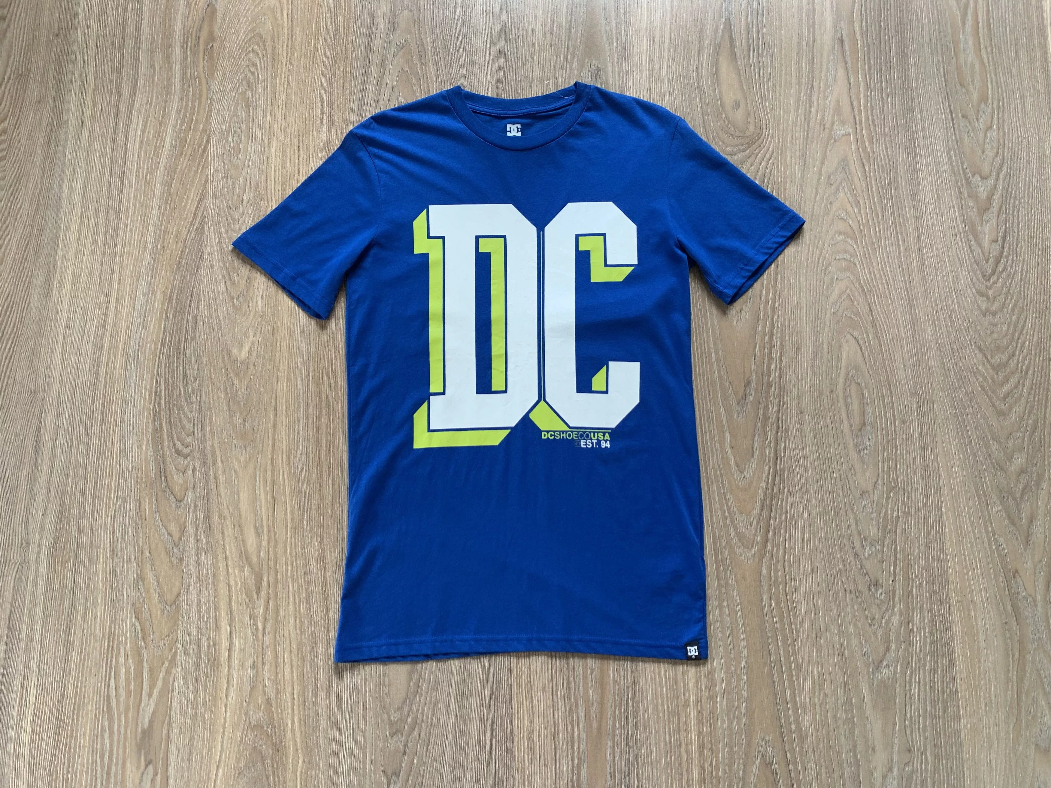 DC Short Sleeve T Shirts DC Shoes Usa T-Shirt Blue Streetwear