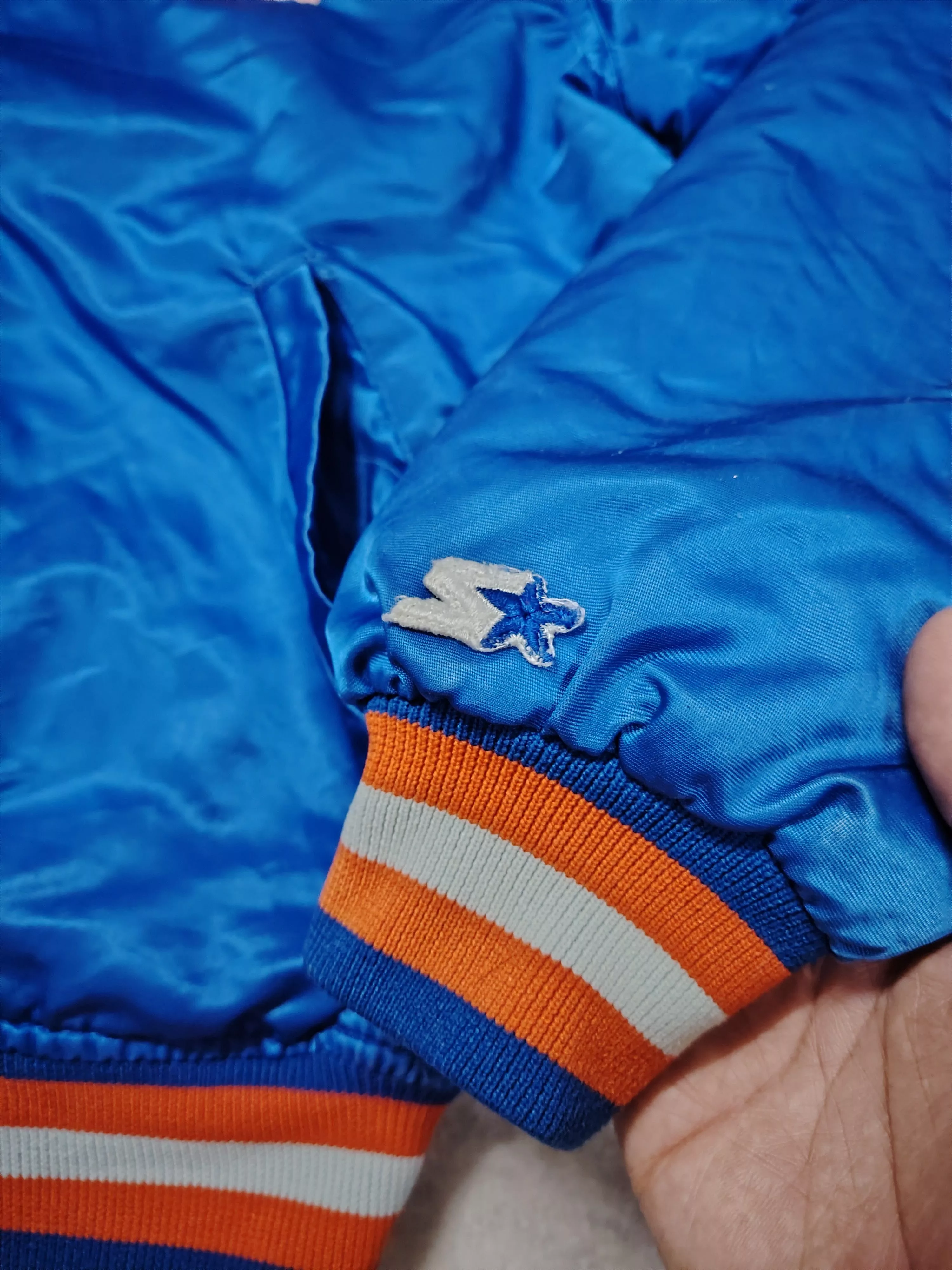 NBA Bombers NBA × Starter × Vintage Vintage Starter Cleveland Cavaliers Satin Jacket NBA Blue
