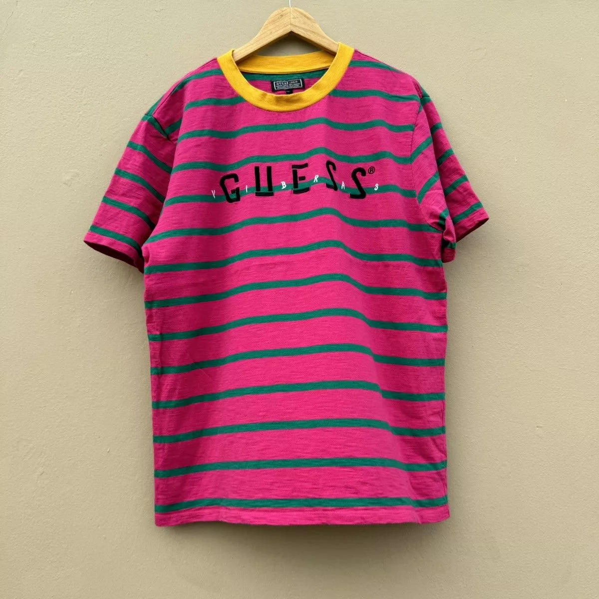 Designer Short Sleeve T Shirts Designer × Vintage j balvin x guess t shirt Pink Streetwear