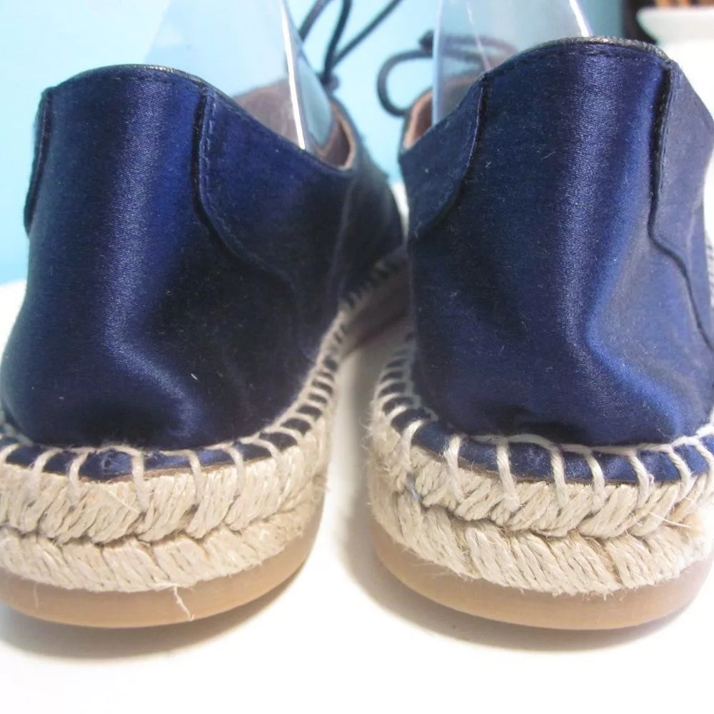Tabitha Simmons Flats Tabitha Simmons Blue Satin Espadrilles 38 7.5