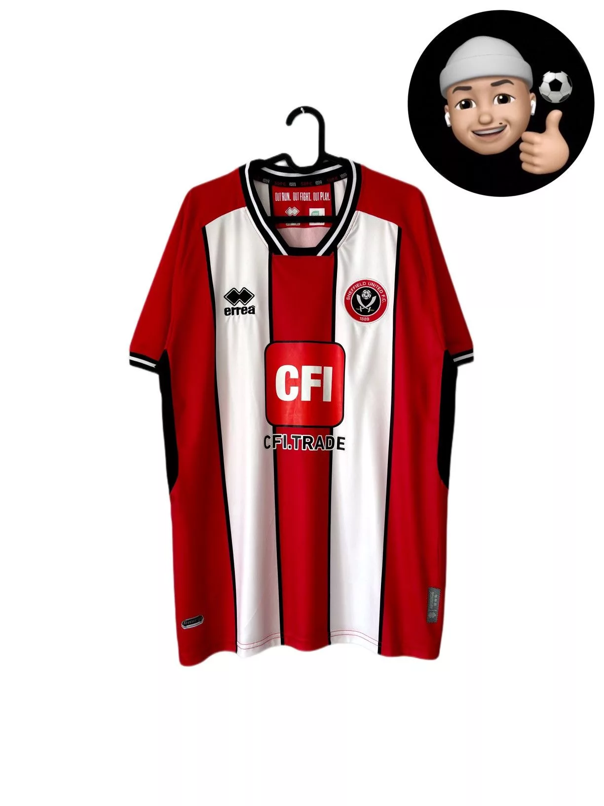 Errea Jerseys 2023 2024 Sheffield United Errea Home Kit Soccer Jersey Tee Red Sportswear