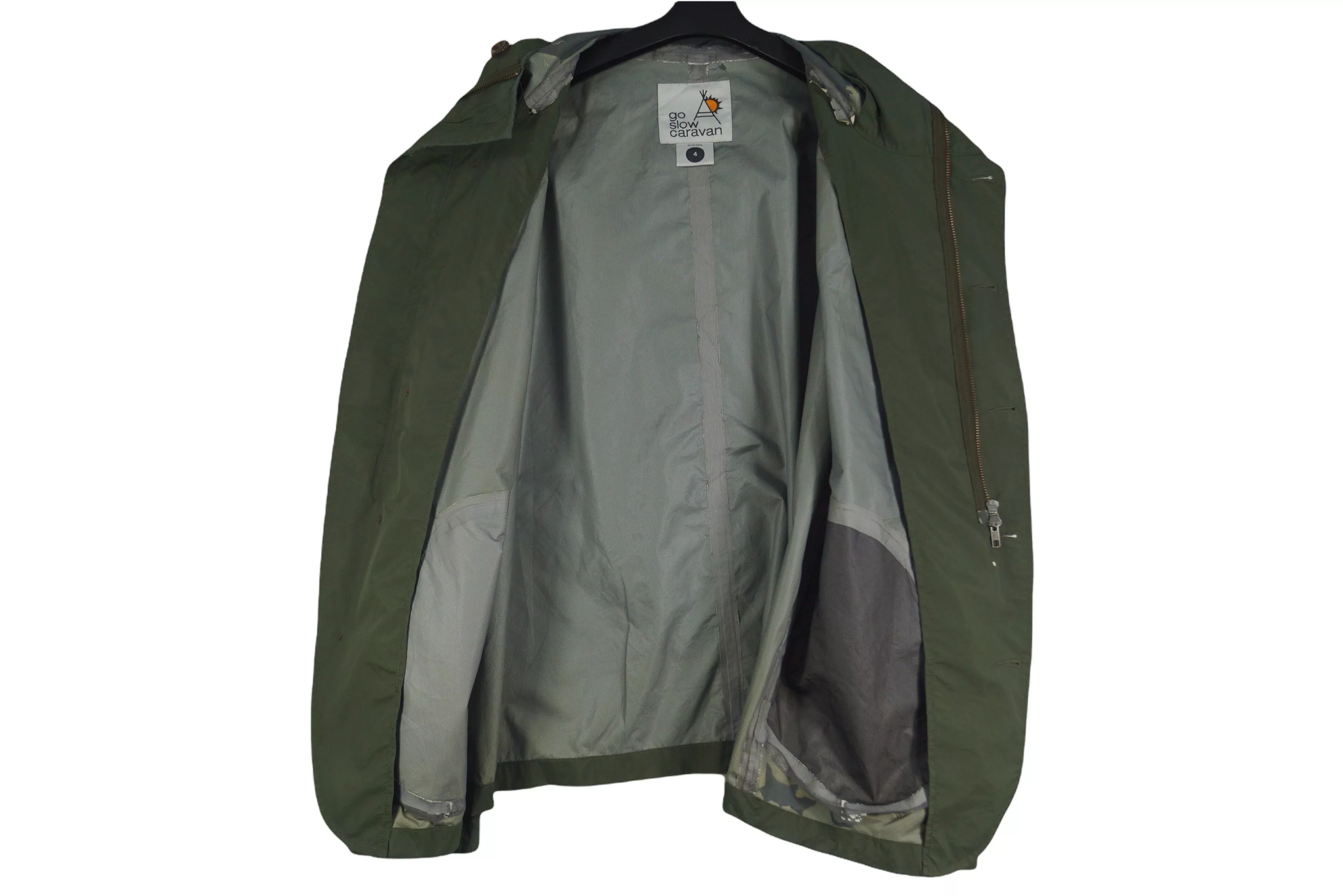 go slow caravan Light Jackets Rare!! Light Jacket Go Slow Caravan Small Logo Green
