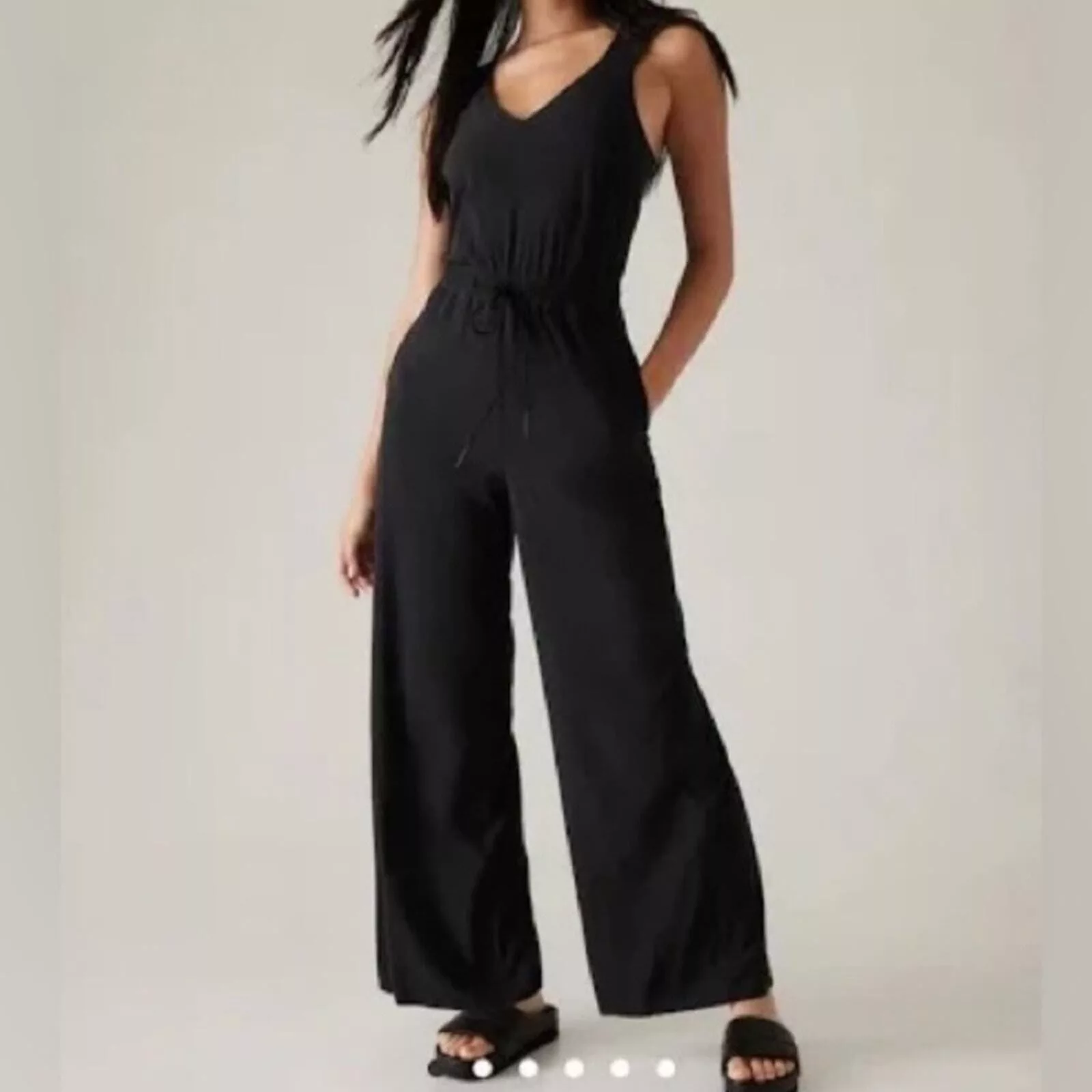 Athleta Jumpsuits Athleta Savannah Wide Leg Jumpsuit Black Size 10
