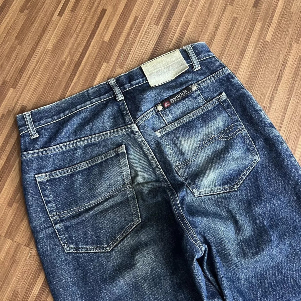 Avirex Denim “AVIREX” DISTRESS JEANS Blue Vintage