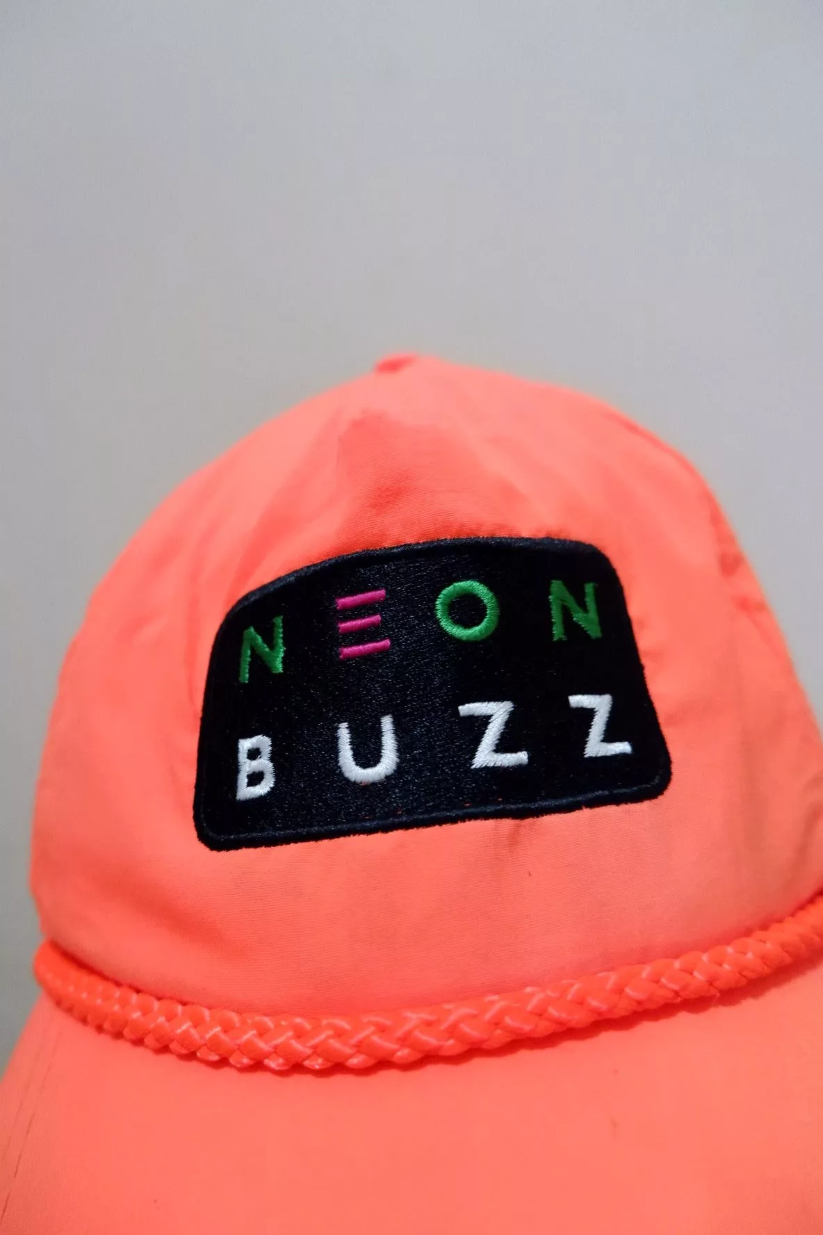 Vintage Hats Vintage Neon Buzz Hat Orange