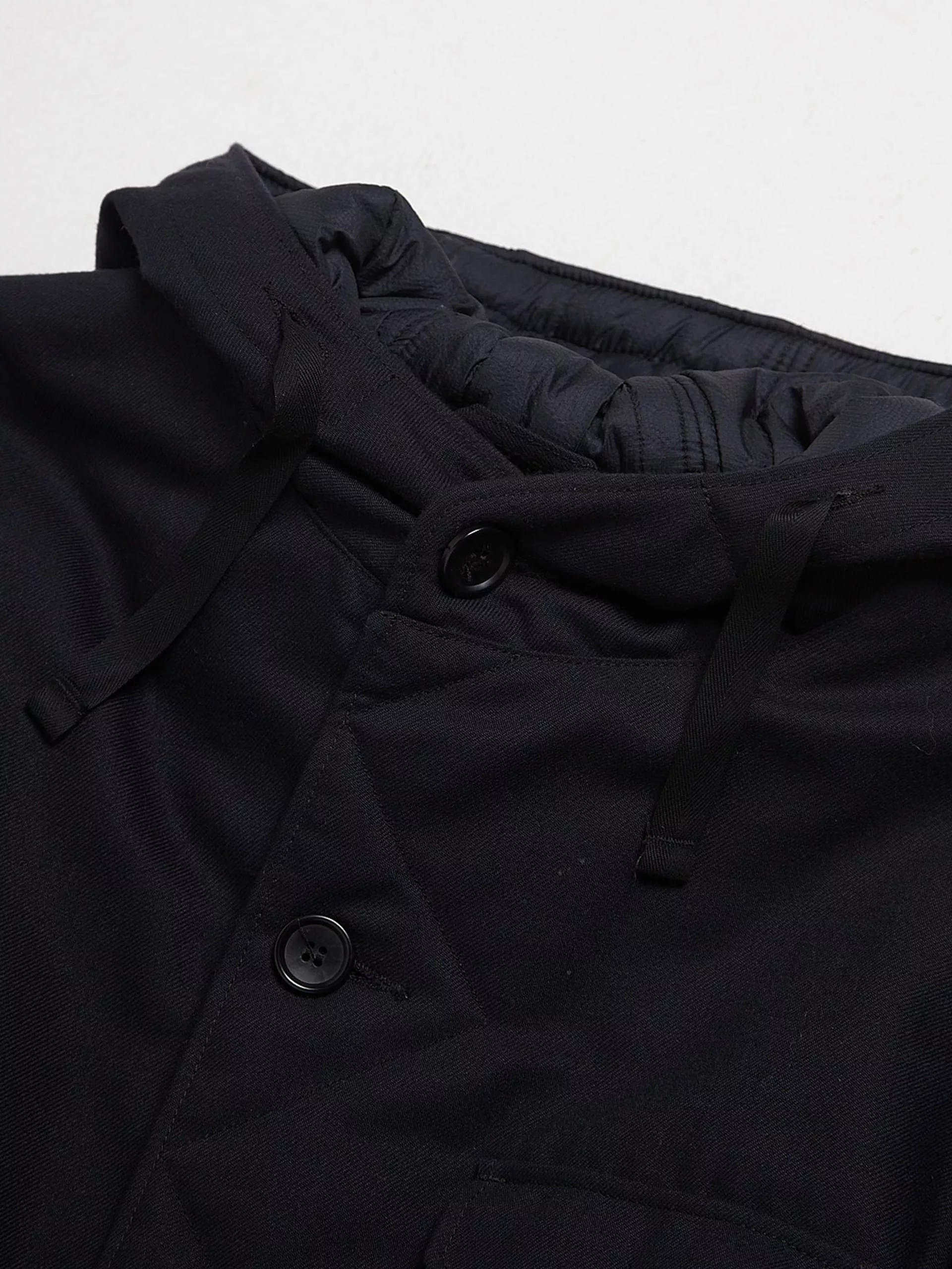 Other Parkas Other Black Back Belted Woolen Downjacket
