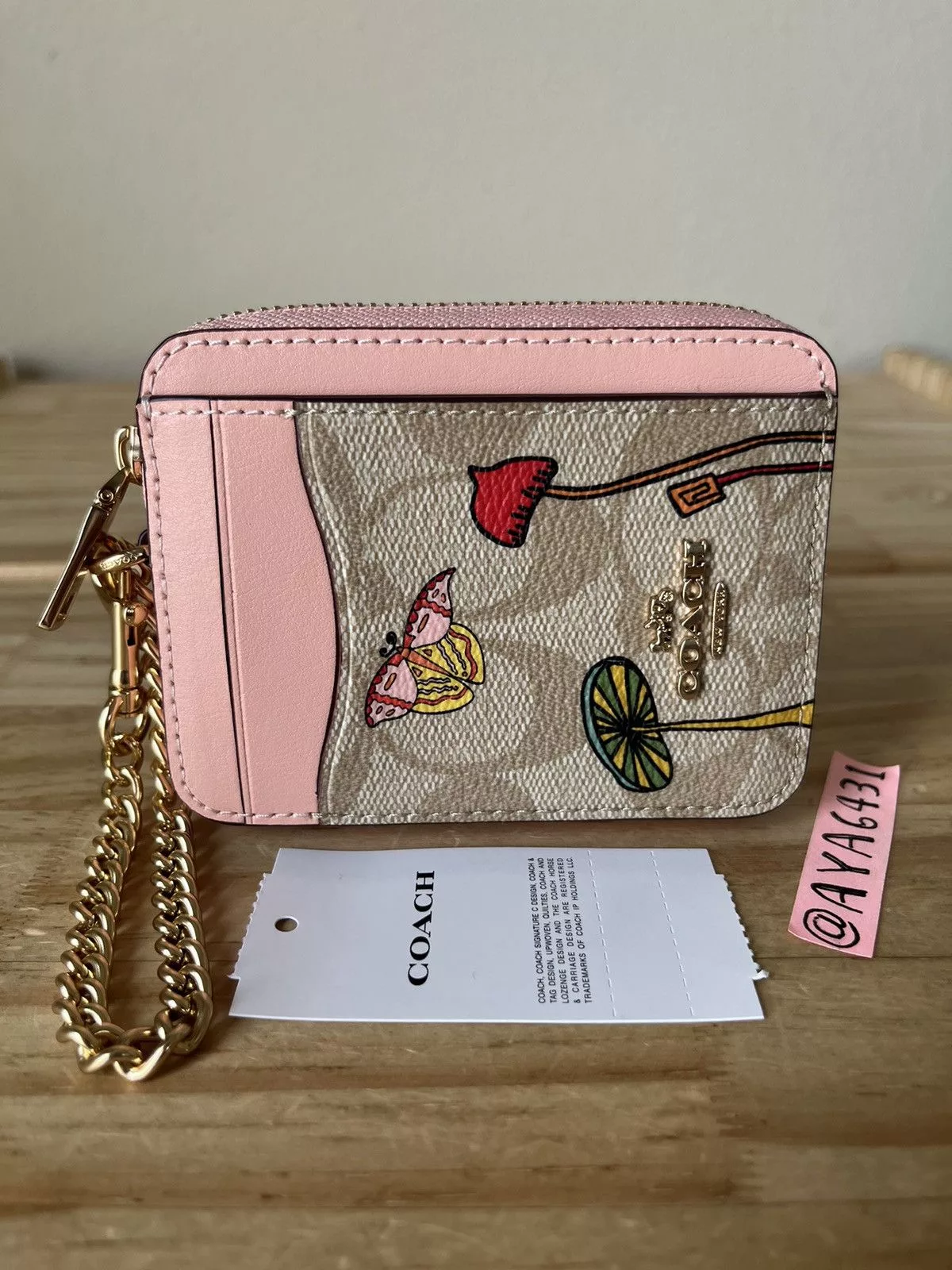 Coach Wallets Coach Card Case Pink