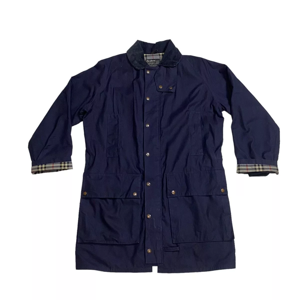 Designer Parkas Designer × Vintage Peter Storm downcoat 2way checkered Blue