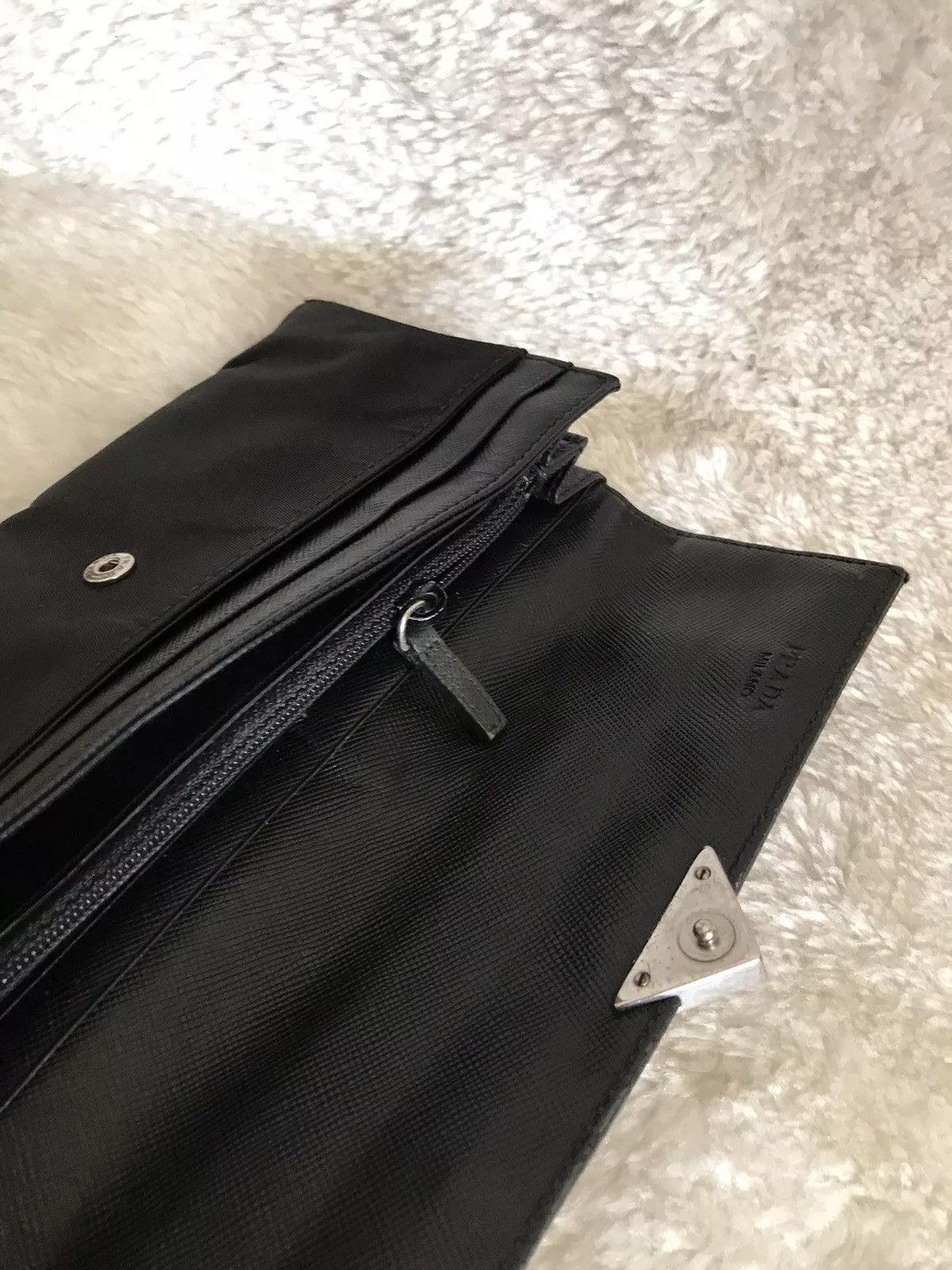 Prada Wallets Prada × Vintage PRADA Wallet Black Nylon Leather