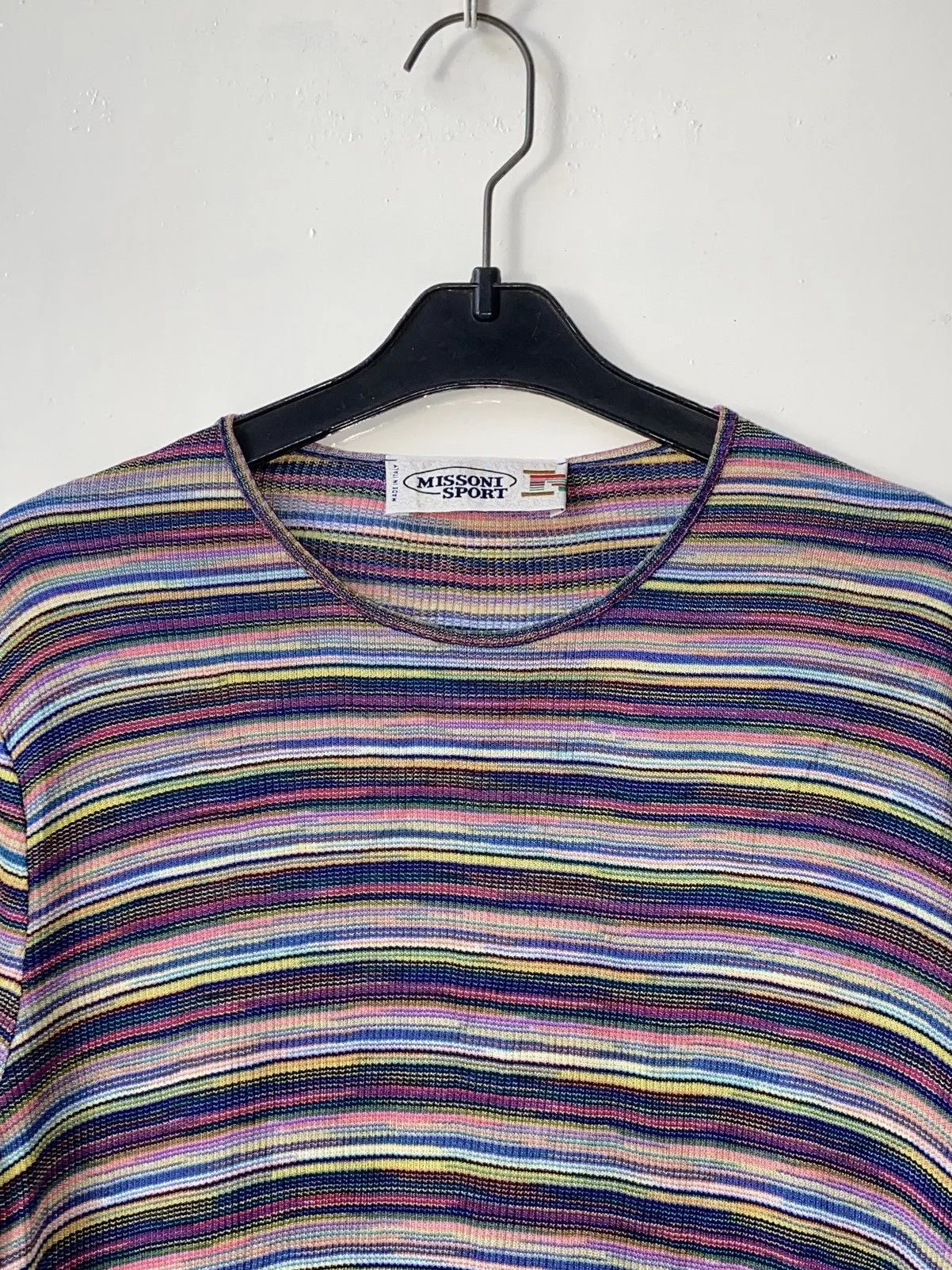Missoni Short Sleeve T Shirts MISSONI SPORT Striped T-shirt Pink