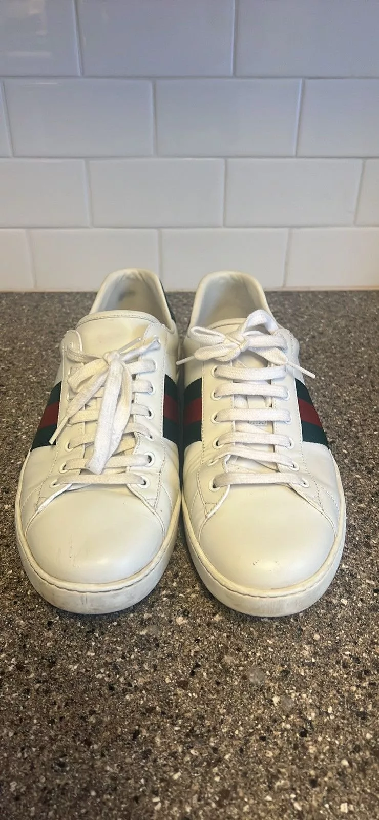 Gucci Low Top Sneakers Gucci Ace White