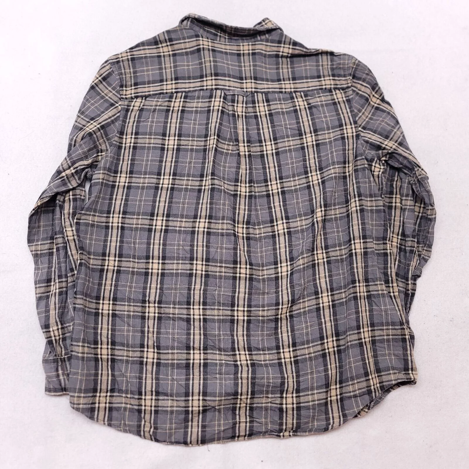 Saddlebred Shirts Button Ups Saddlebred Tartan Flannel Casual Shirt Mens Size Large Gray