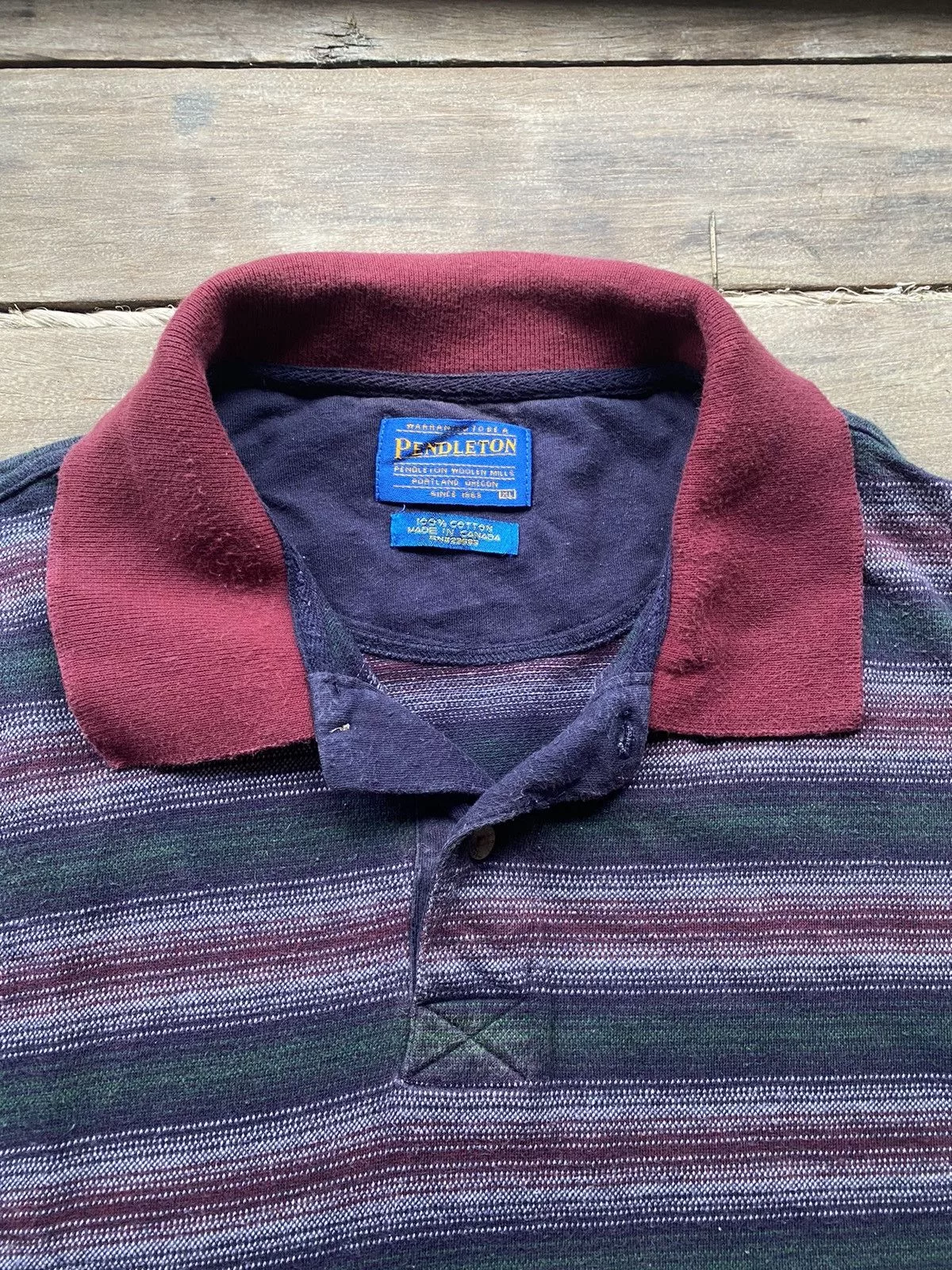 Pendleton Polos Pendleton × Vintage Pendleton Polo Shirt Mens Red
