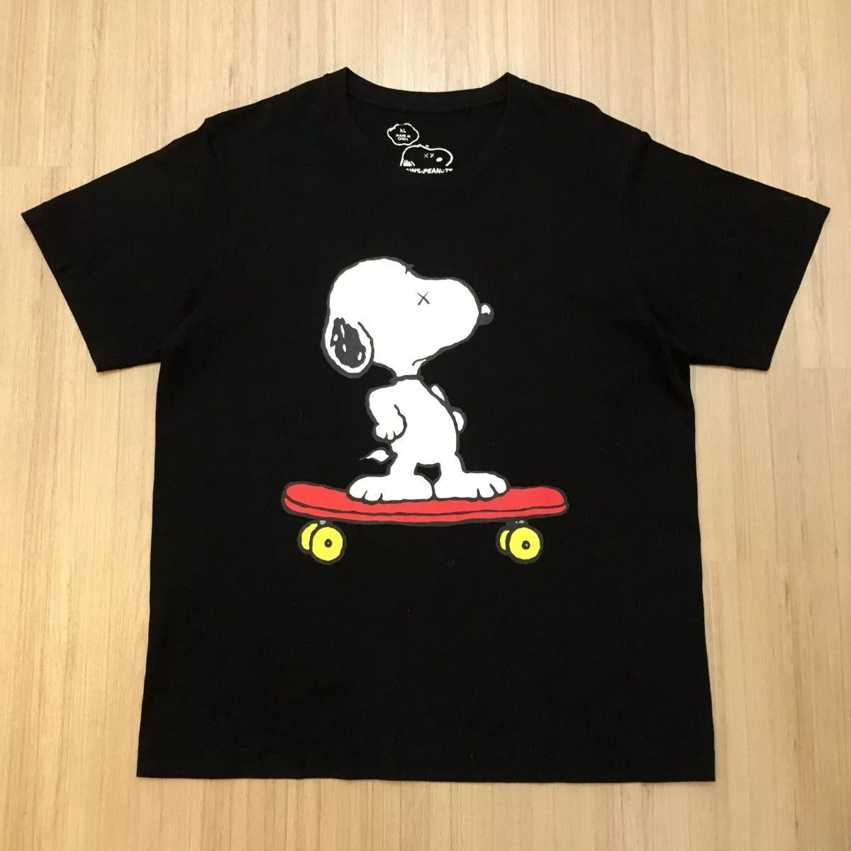 Kaws Short Sleeve T Shirts Kaws × Peanuts Kaws x Peanuts Tee Black