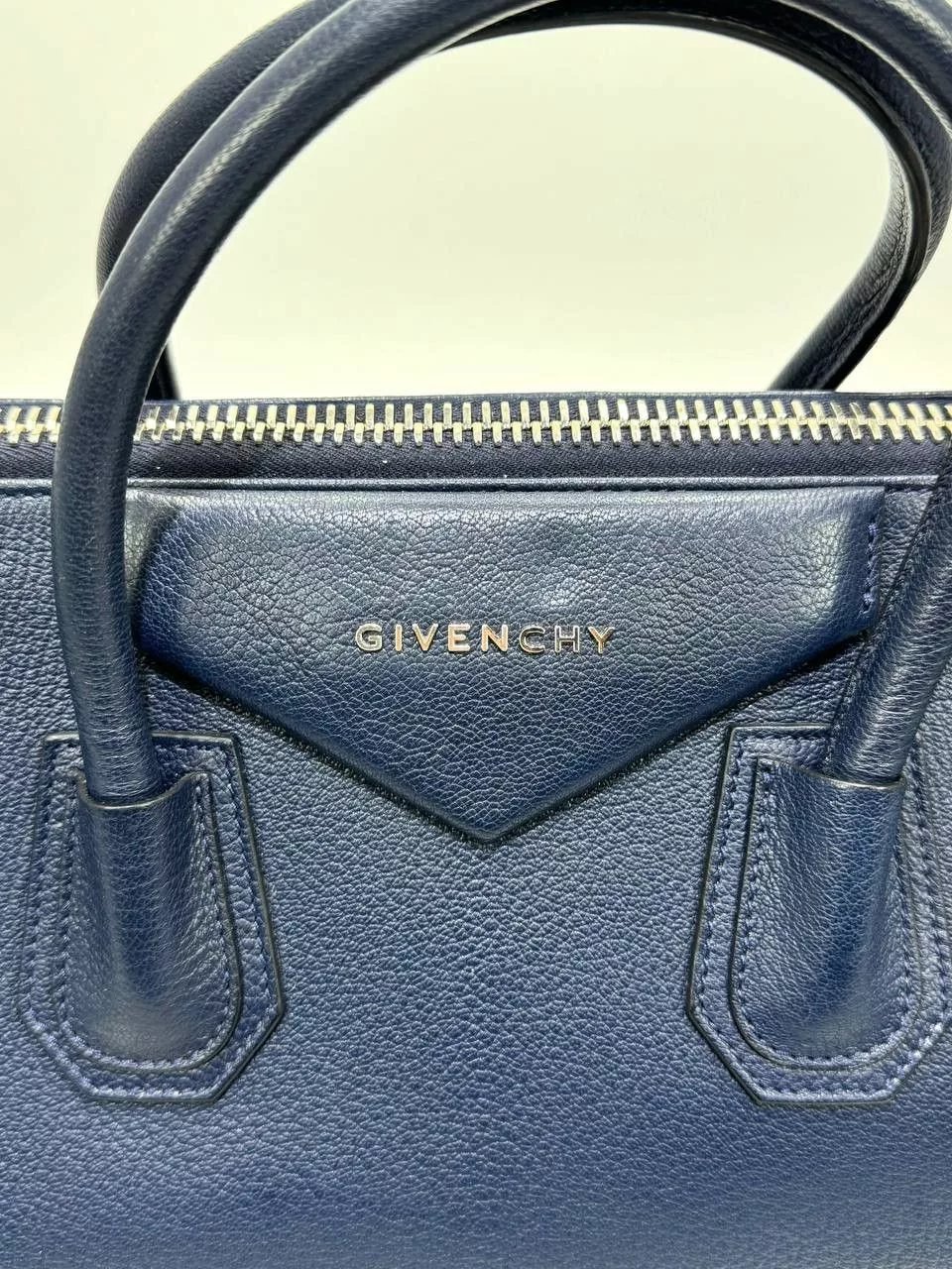 Givenchy Handle Bags Givenchy Antigona Medium Leather Hand Bag Blue
