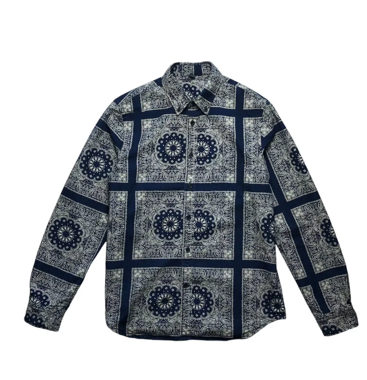 Edwin Shirts Button Ups Edwin × Japanese Brand Edwin dark indigo bandana standard shirt Blue