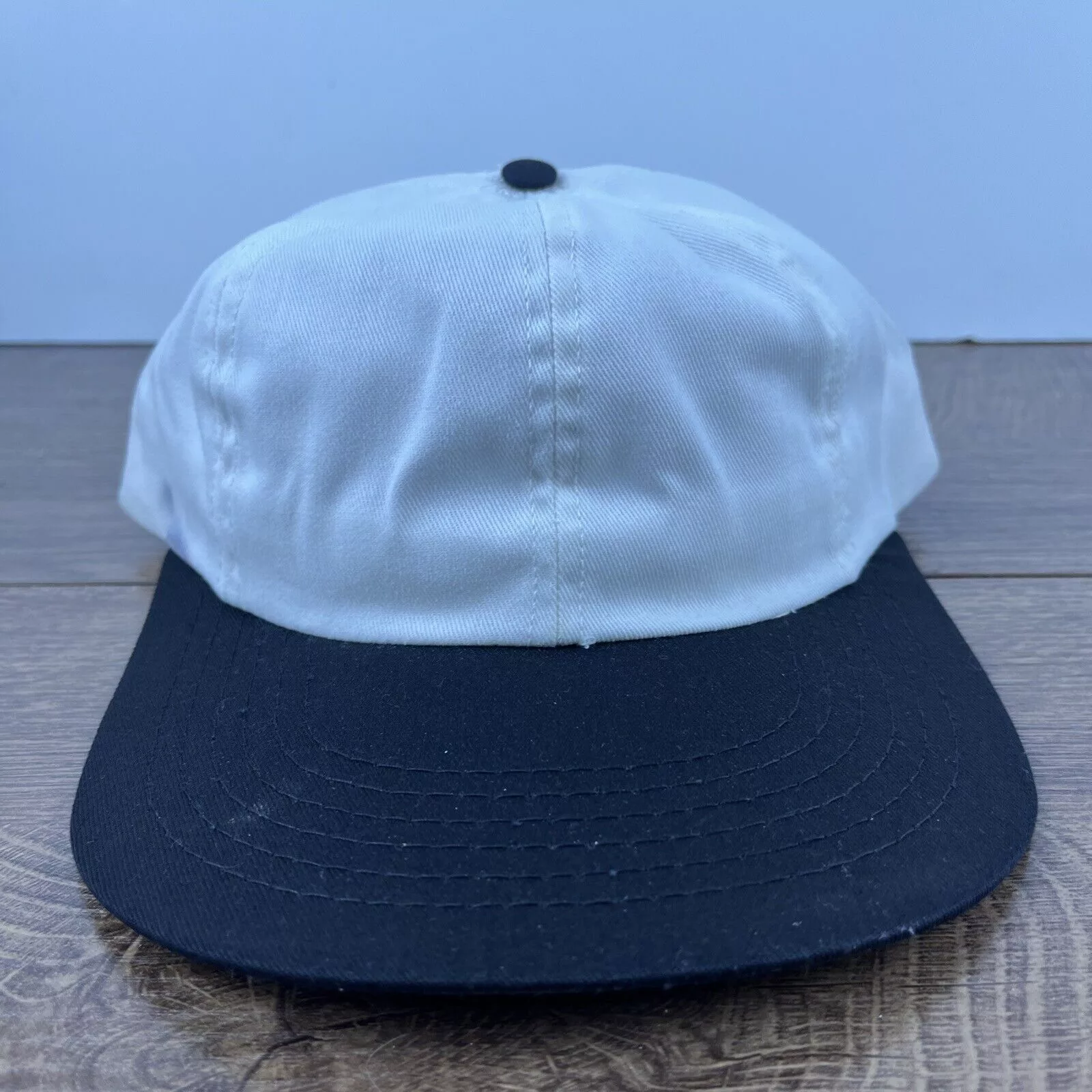 Other Hats Other Plain White Black Hat White Hat Adjustable Snapback Adult Si