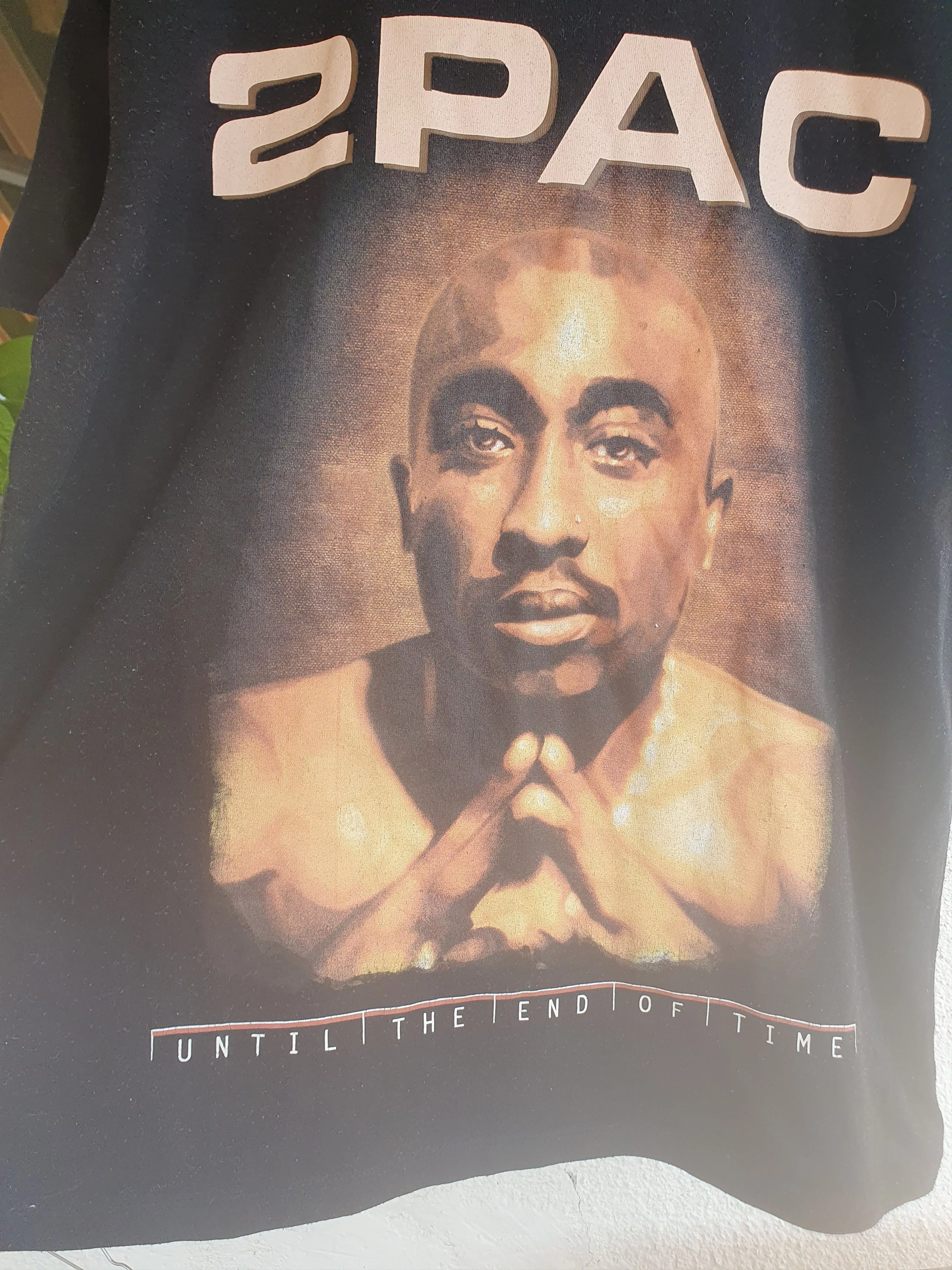 Pull & Bear Short Sleeve T Shirts Pull & Bear × Rap Tees 2 Pac Pull & Bear Until The End Of Time 2020 t-shirt sz L? Black Streetwear