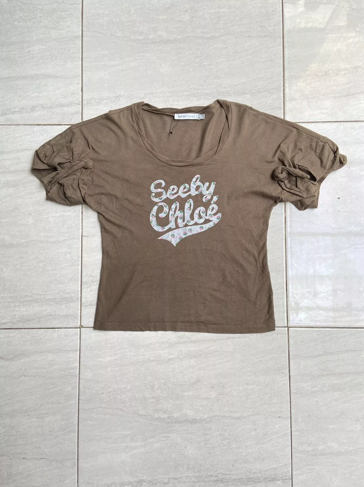 See by Chloe Short Sleeve T Shirts SEE BY CHLOE Brown T-Shirt