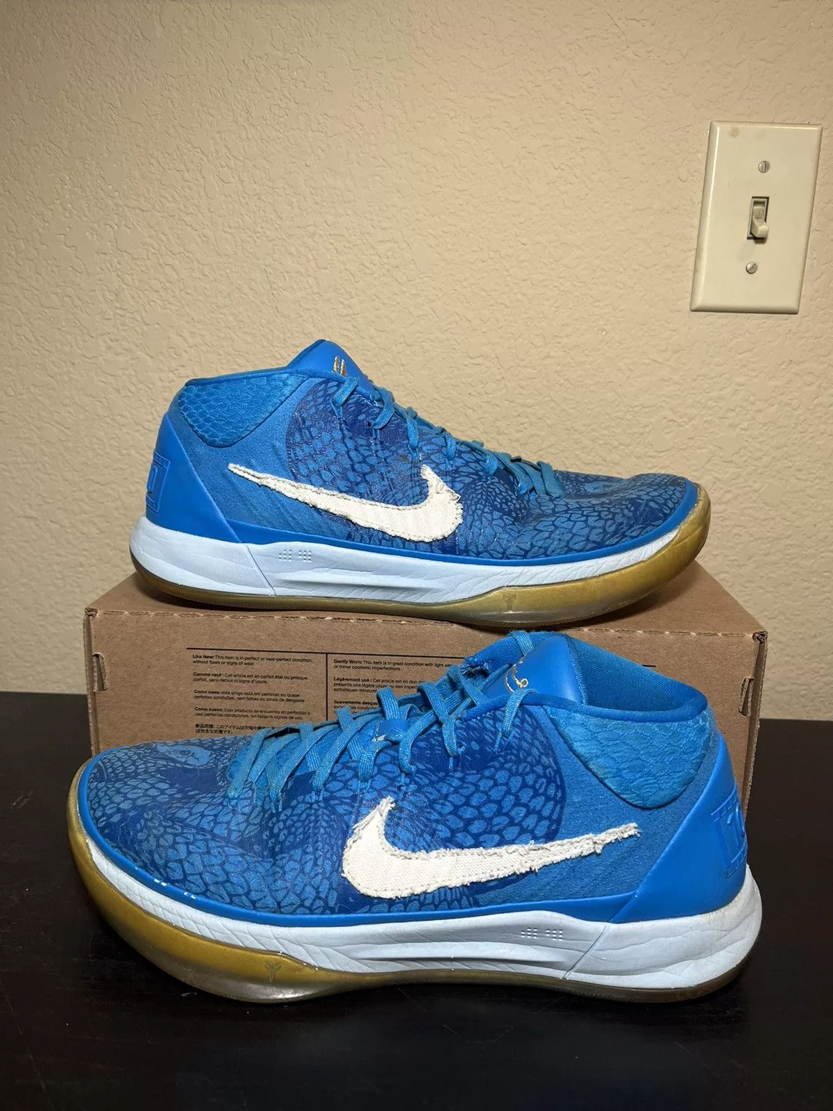 Nike Casual Leather Shoes Size 10 - Nike Kobe A.D. PE Mid DeMar DeRozan PE 📦FAST SHIP📦 Blue