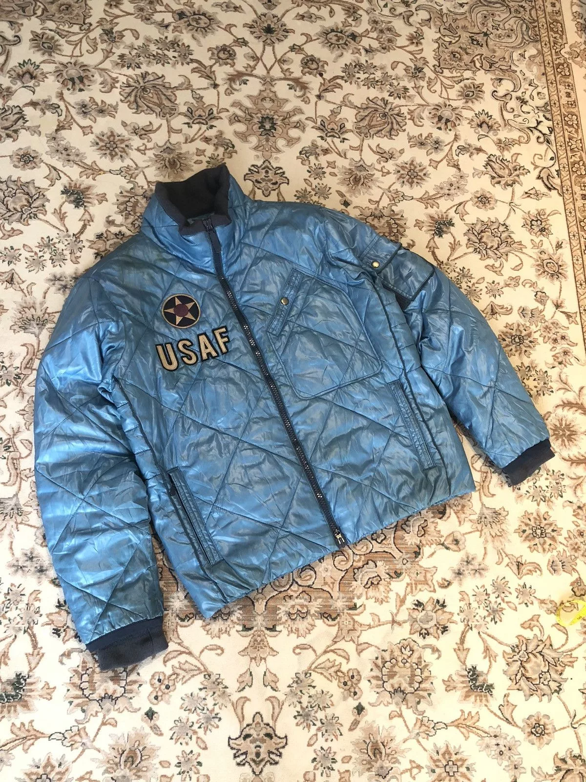 Avirex Bombers Avirex × Vintage VINTAGE AVIREX MILITARY USAF PUFFER FLIGHT JACKET Blue