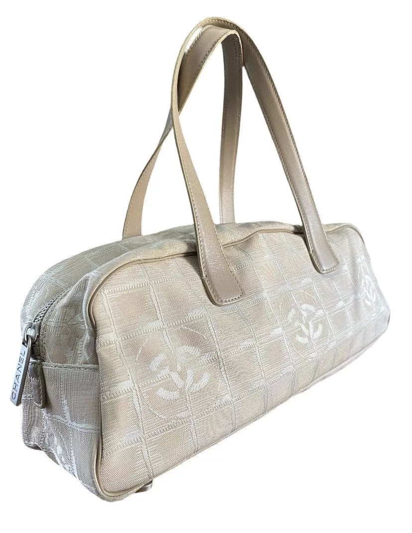 Chanel Shoulder Bags Chanel CC Canvas Baguette Bag Beige