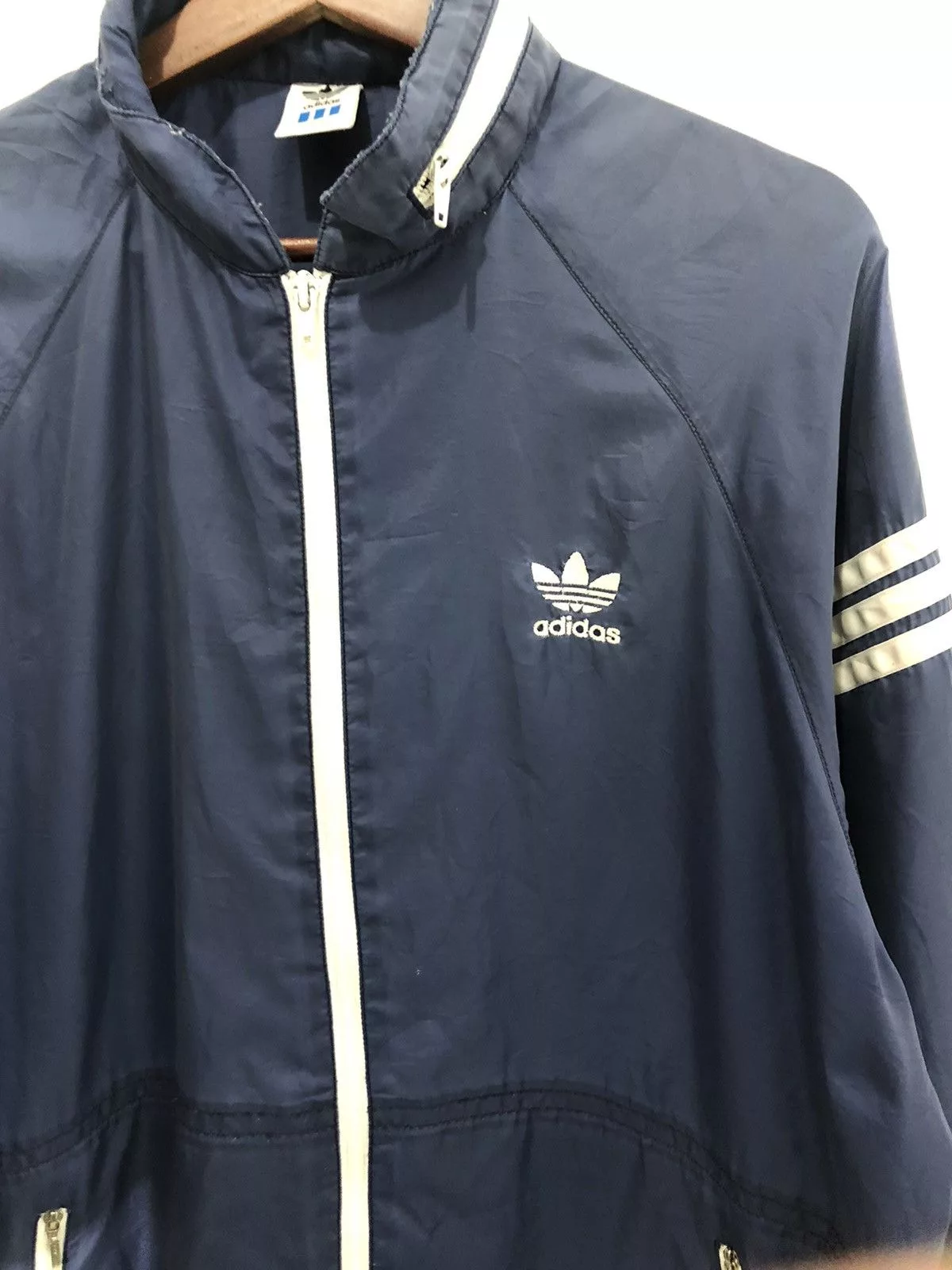 Adidas Light Jackets Adidas 3 Stripe Windbreaker J17 Blue