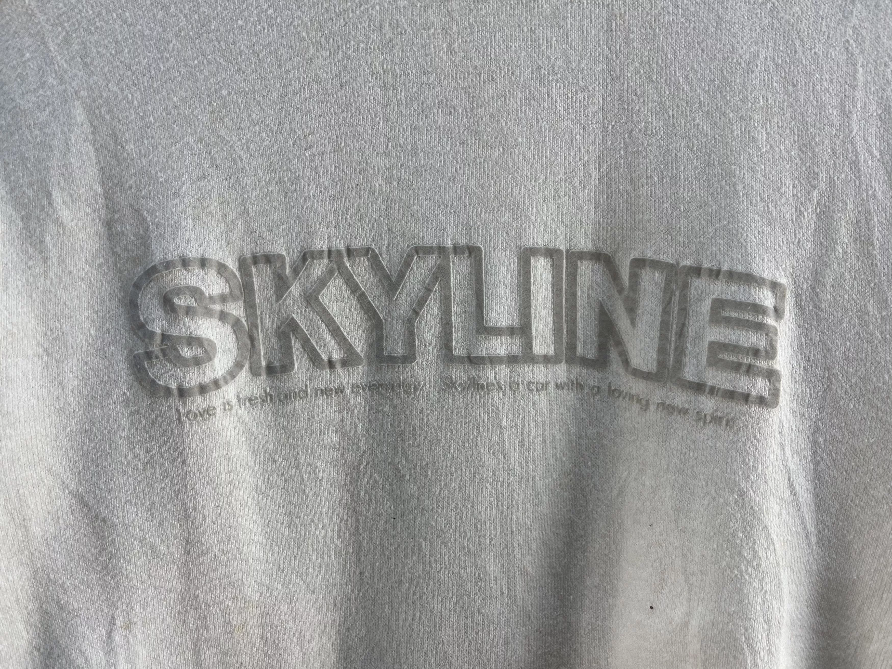 Japanese Brand Sweatshirts Japanese Brand Vintage Skyline Spellout Crewneck Sweatshirt White