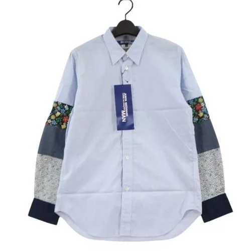 Junya Watanabe Shirts Button Ups Junya Watanabe Shirt Sleeve Switching Button Down Blue