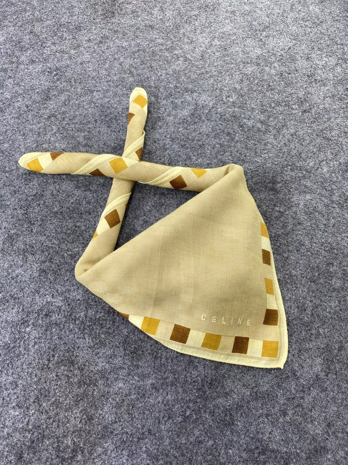 Celine Ties Pocketsquares Celine × Vintage Celine handkerchief bandana neckerchief-B297 Multi Streetwear