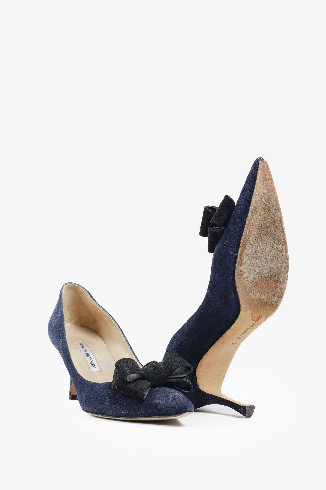 Manolo Blahnik Heels Manolo Blahnik Lisane Bow Pumps Black